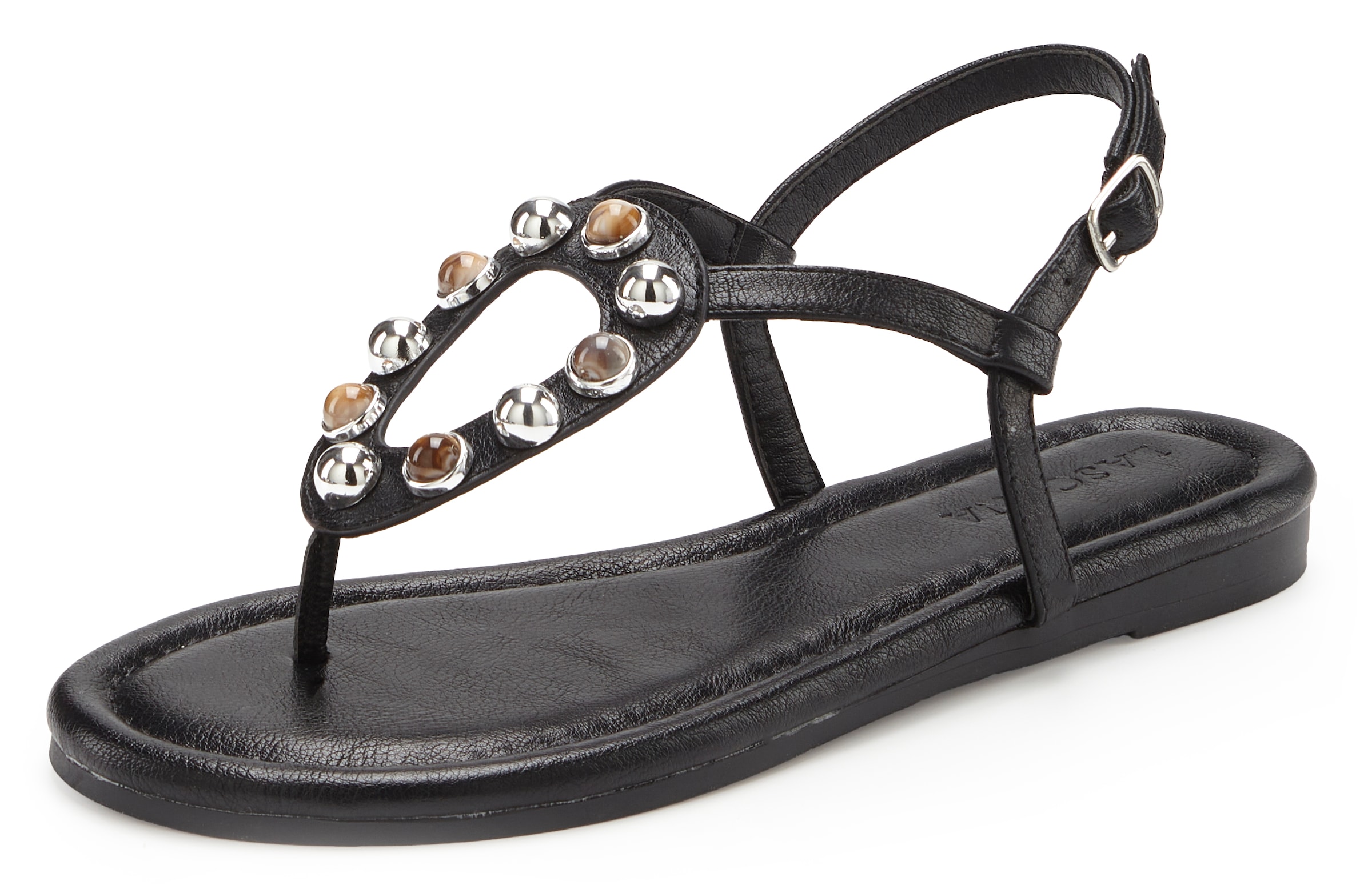 LASCANA Sandale »Zehentrenner, Sandalette, Sommerschuh, offener Schuh«  NEU mit modischen Schmuckelementen VEGAN