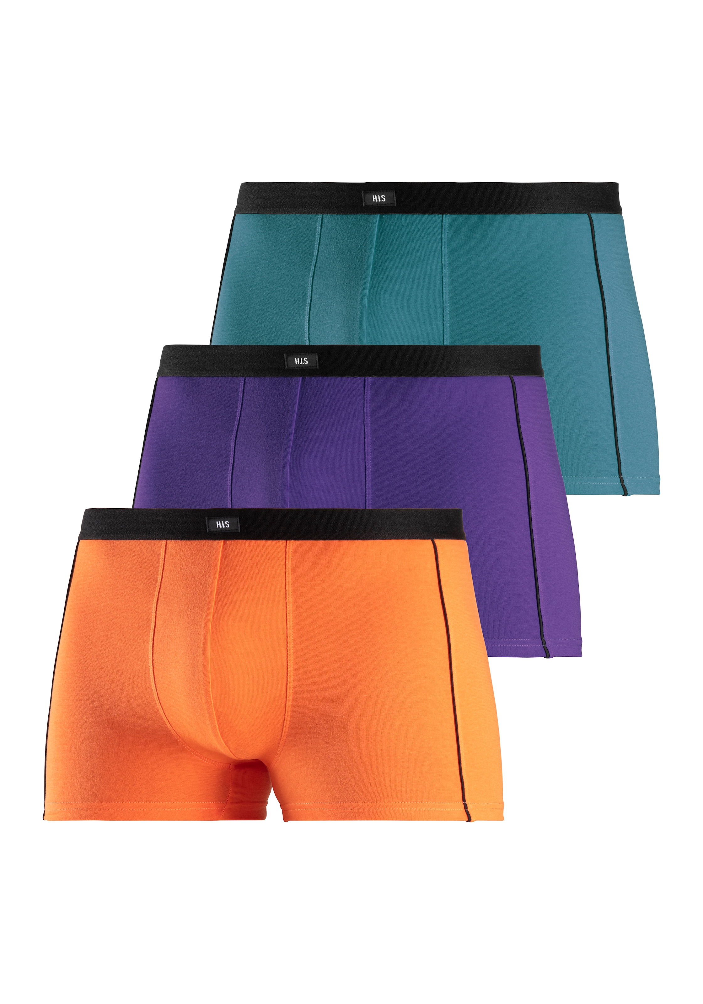 H.I.S Boxer »Boxershorts für Herren«, (Packung, 3 St.), mit schmalen Piping an den Seiten