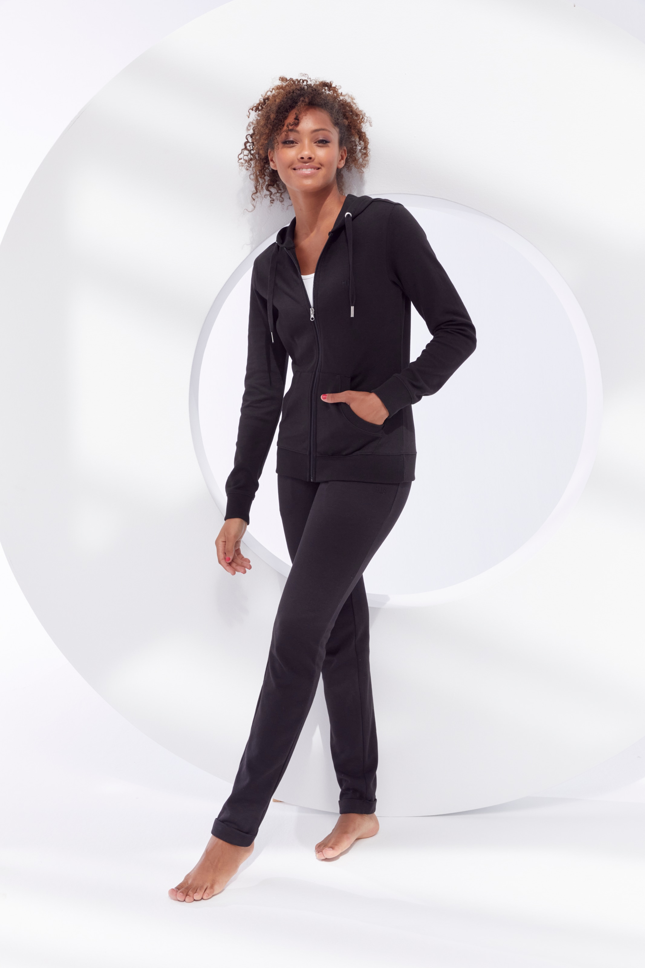 H.I.S Sweathose, Schlupfhose mit kleinem Aufschlag am Saum, Loungewear