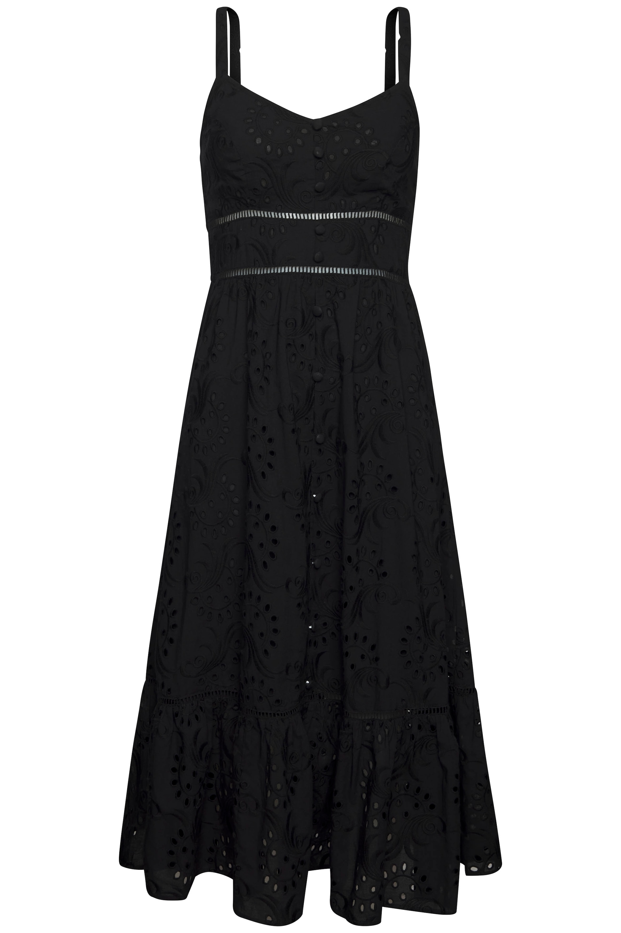 LASCANA Midikleid, mit sommerlicher Lochstickerei