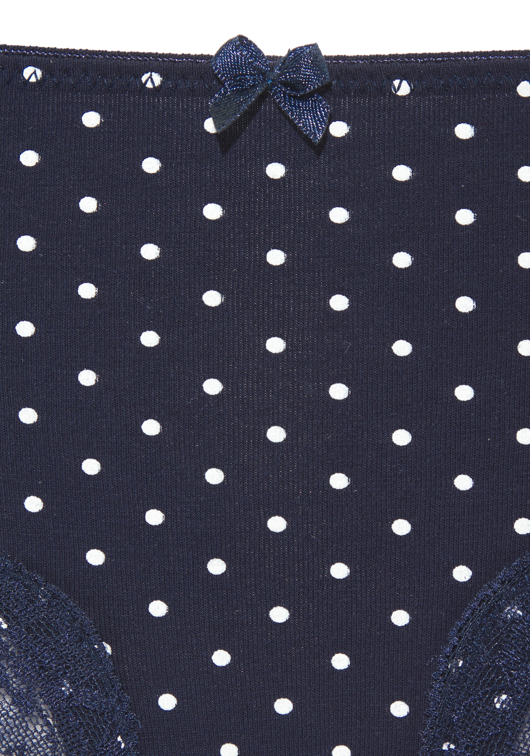 LASCANA Slip 3er-Pack,  aus elastischer Baumwolle mit zarter Spitze