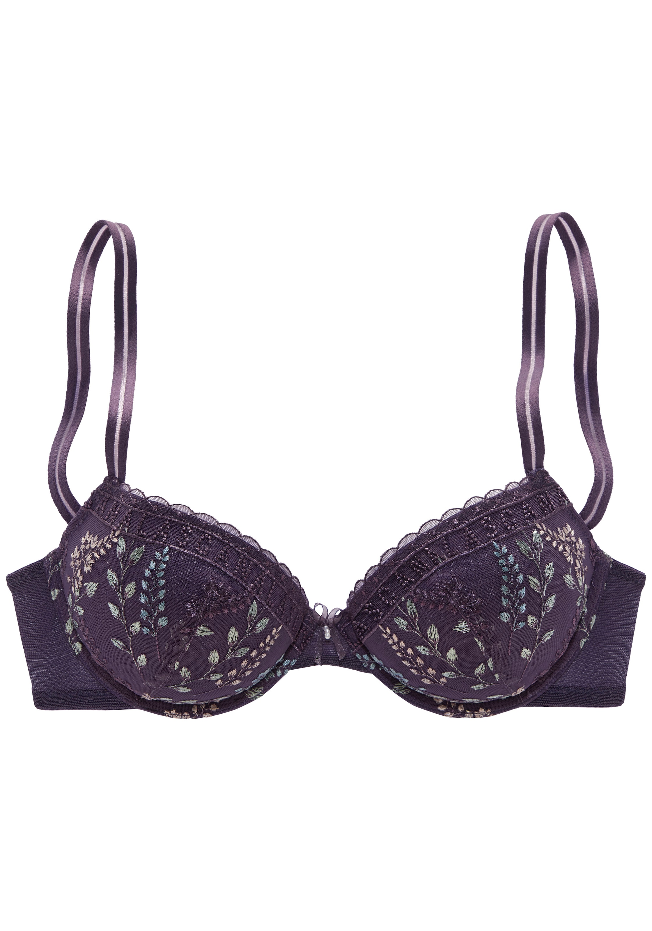 LASCANA Push-up-BH, mit zarter, blumiger Stickereispitze, sexy Dessous
