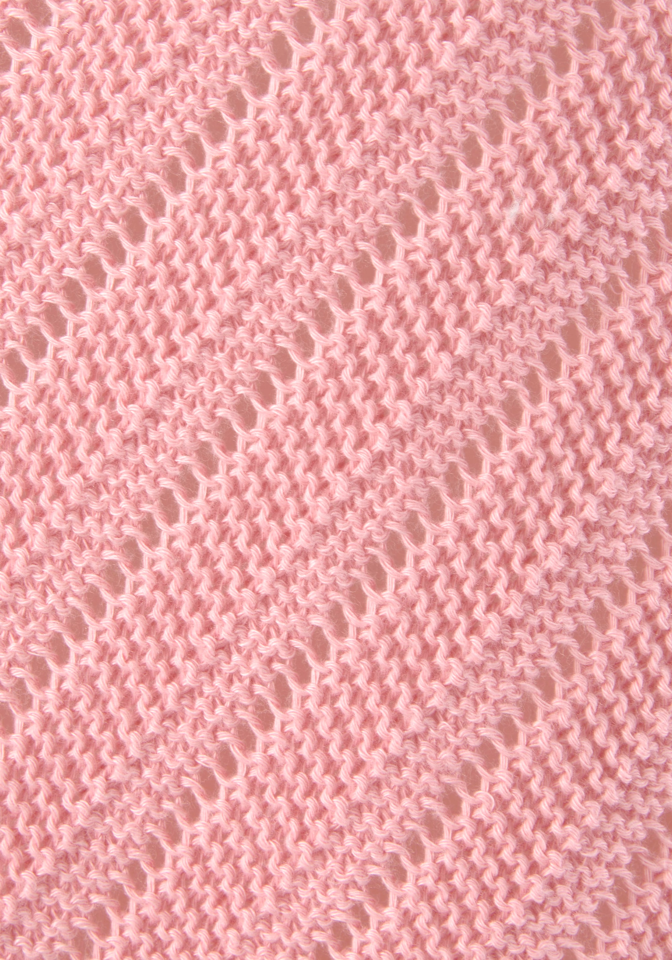 LASCANA Ajourpullover, mit kurzen Ärmeln, lockerer Strickpullover aus Baumwolle