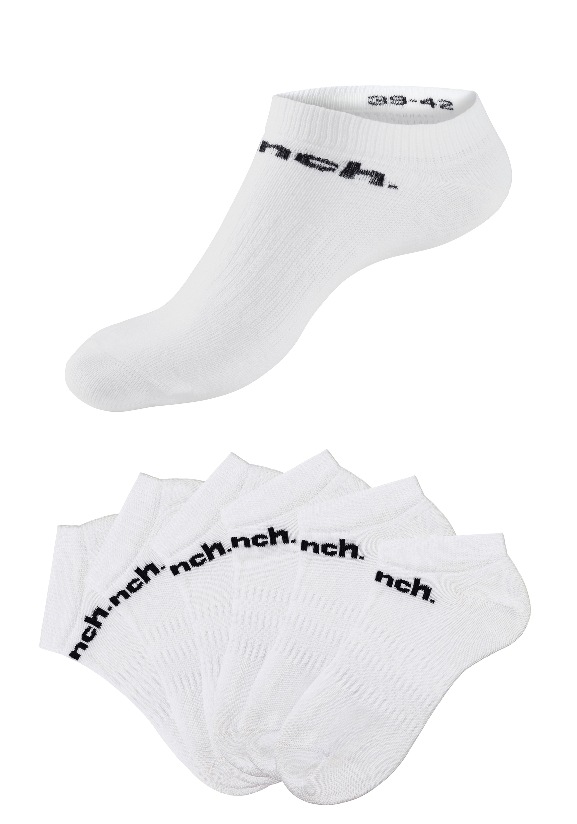 Bench. Sportsocken, (Packung, 6 Paar), Sneakersocken mit klassischem Logoschriftzug