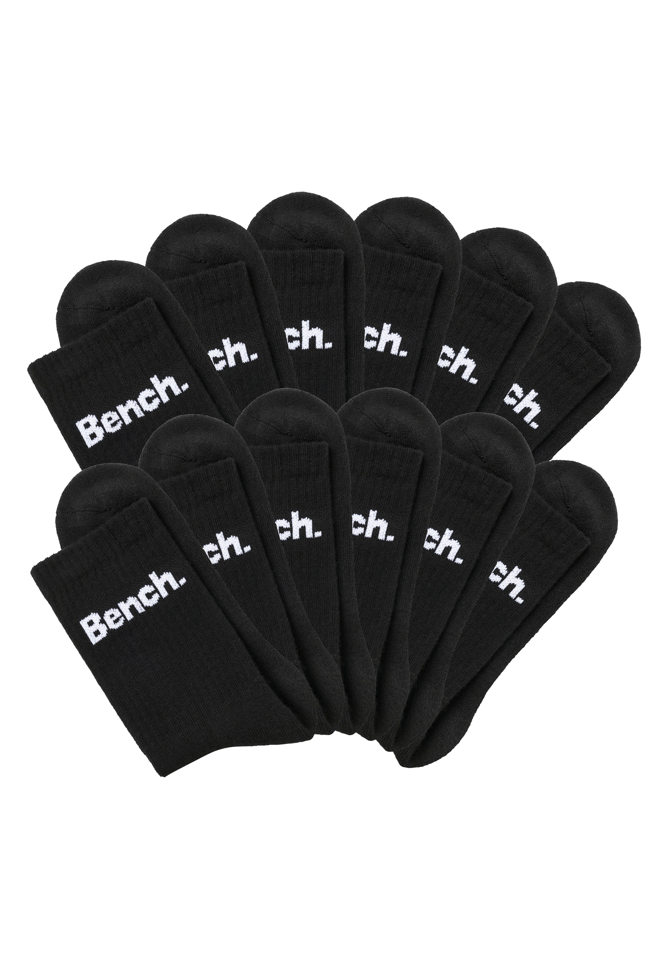 Bench. Tennissocken, (Packung, 12 Paar), mit Fuß Polsterung