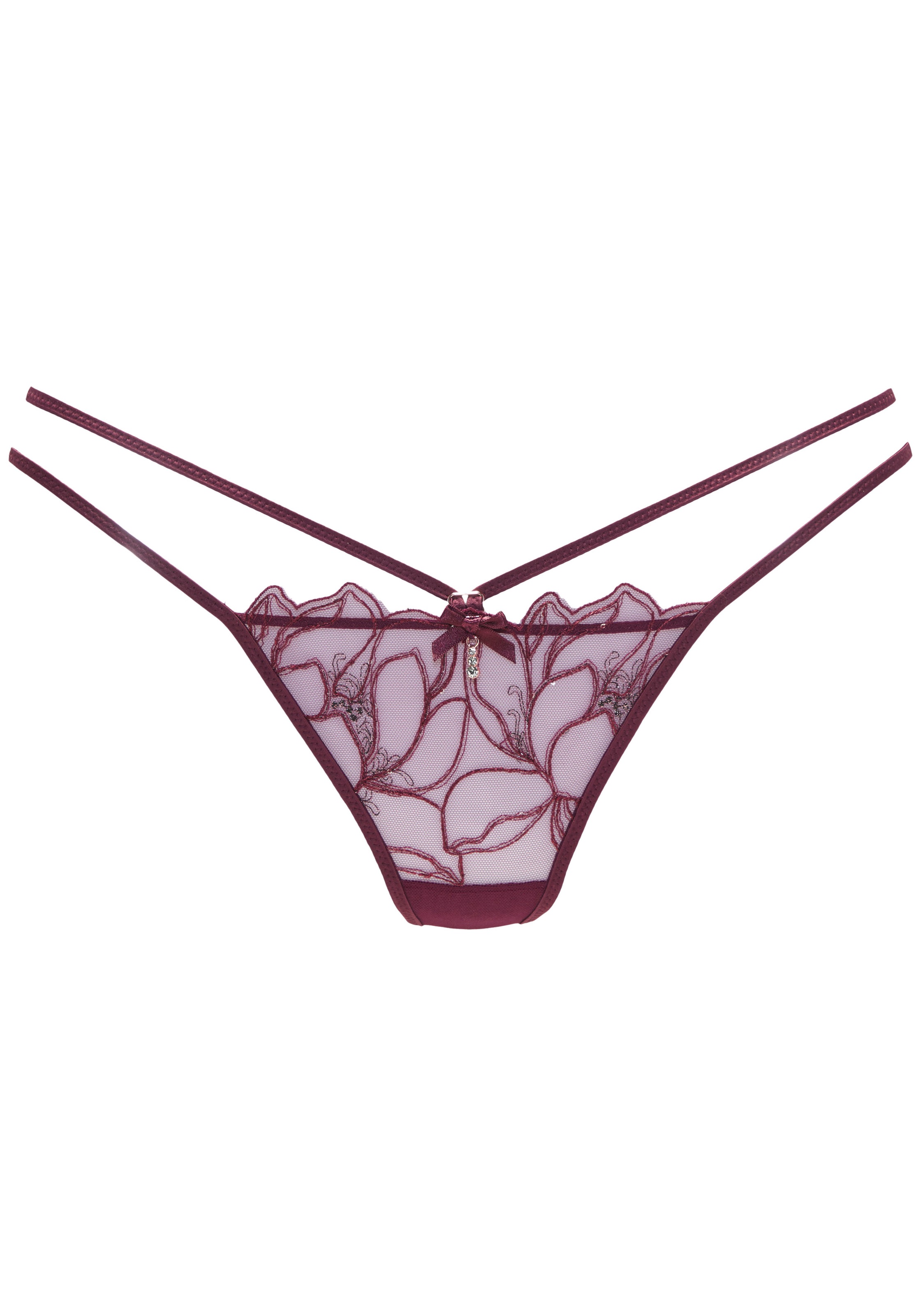 LASCANA String, mit schimmernder Spitze und aufregender Bänder-Optik