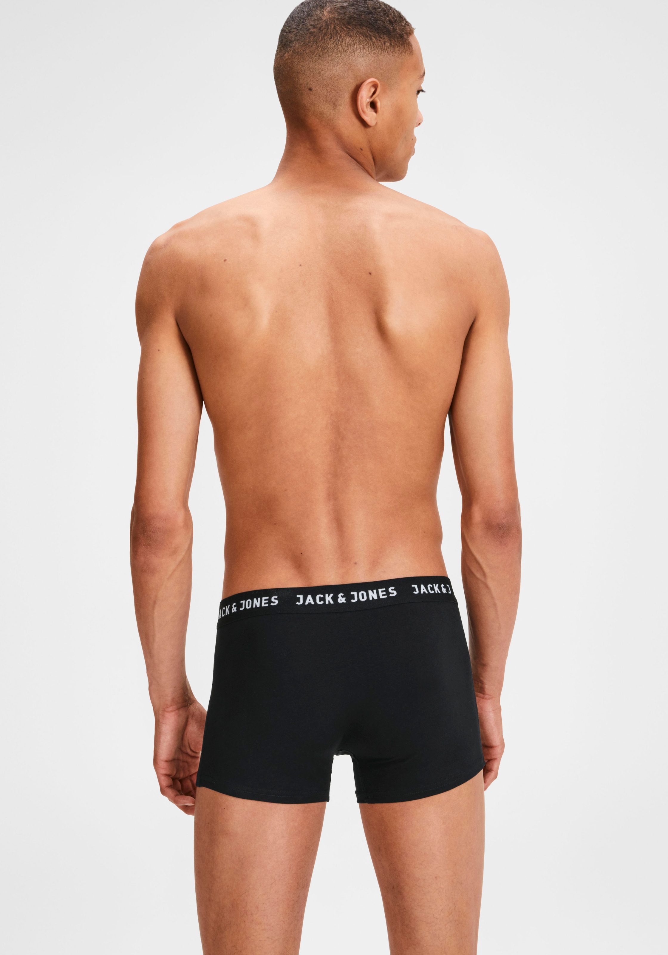Jack & Jones Boxer »JACHUEY im Fünferpack mit toniger Naht und elastischem Bund«, 5 Stk. unifarben, modisch, eng anliegend, Baumwollmischung