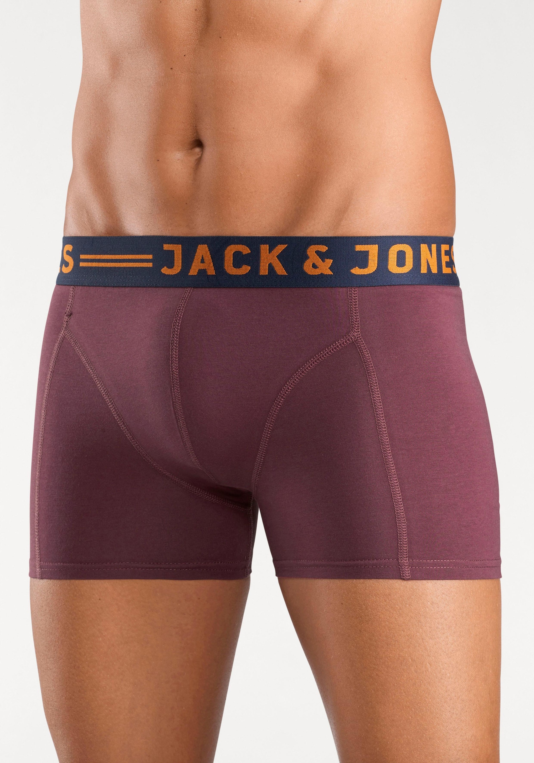 Jack & Jones Boxer »JAC Lichfield Trunks« Packung, 3 Stk. mit kontrastfarbigem Bund