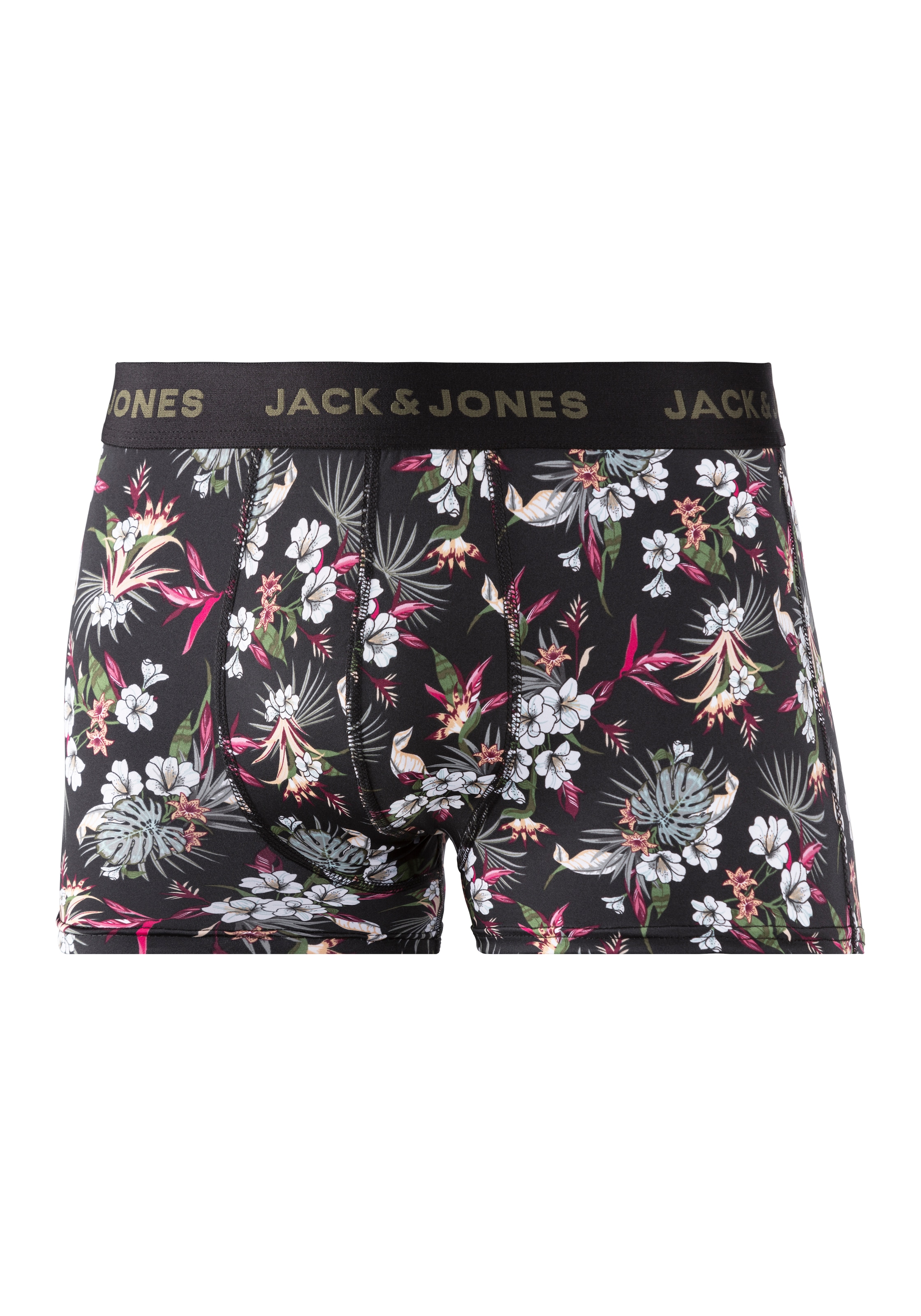 Jack & Jones Trunk »JACFLOWER aus Microfaserqualität und schnelltrocknendem Material« Packung, 3 Stk. unifarben mit Farbeinsatz, modisch, eng anliegend, Microfaser