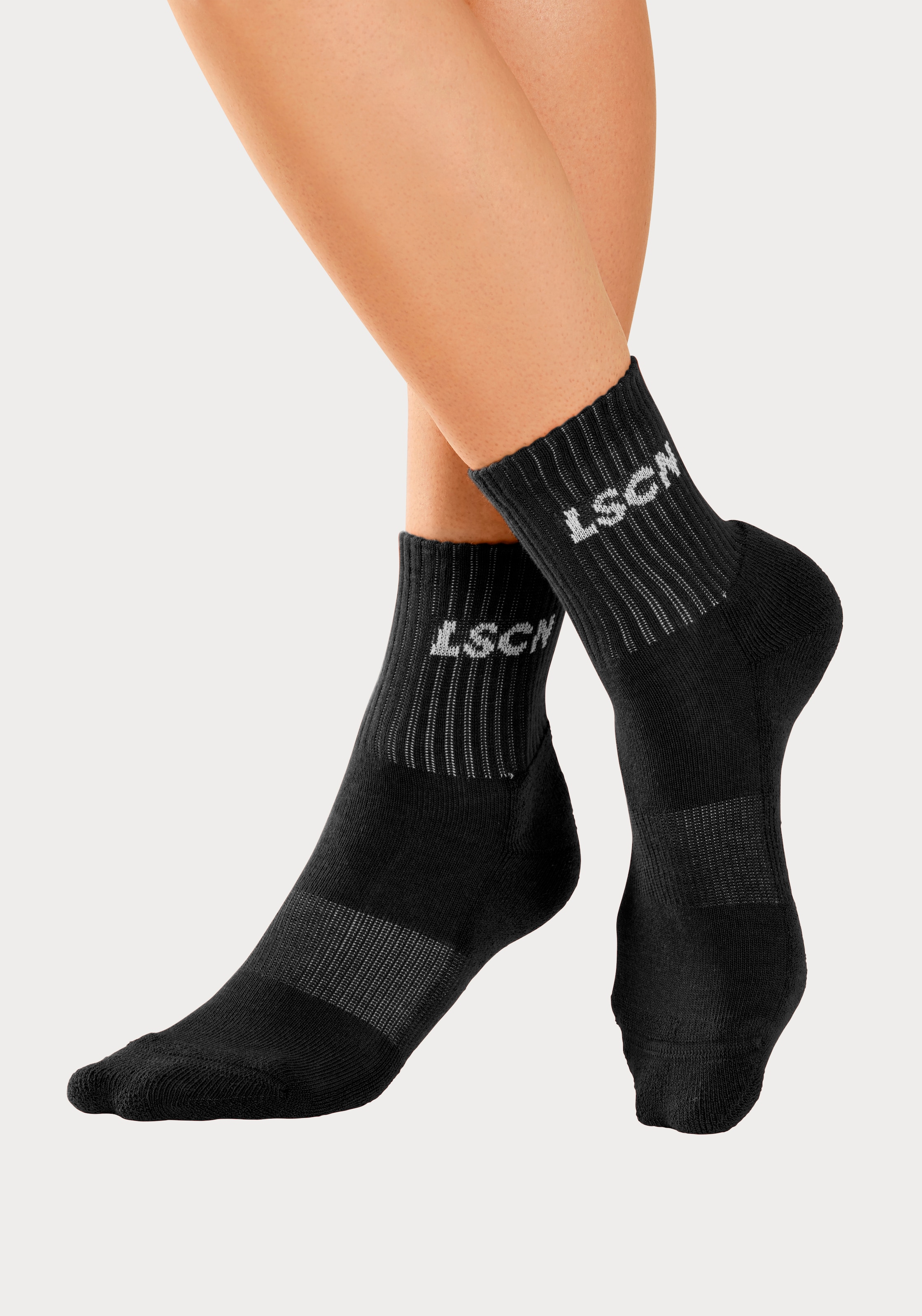 LSCN by LASCANA Tennissocken, (Packung, 2 Paar), mit Halbfußfrottee
