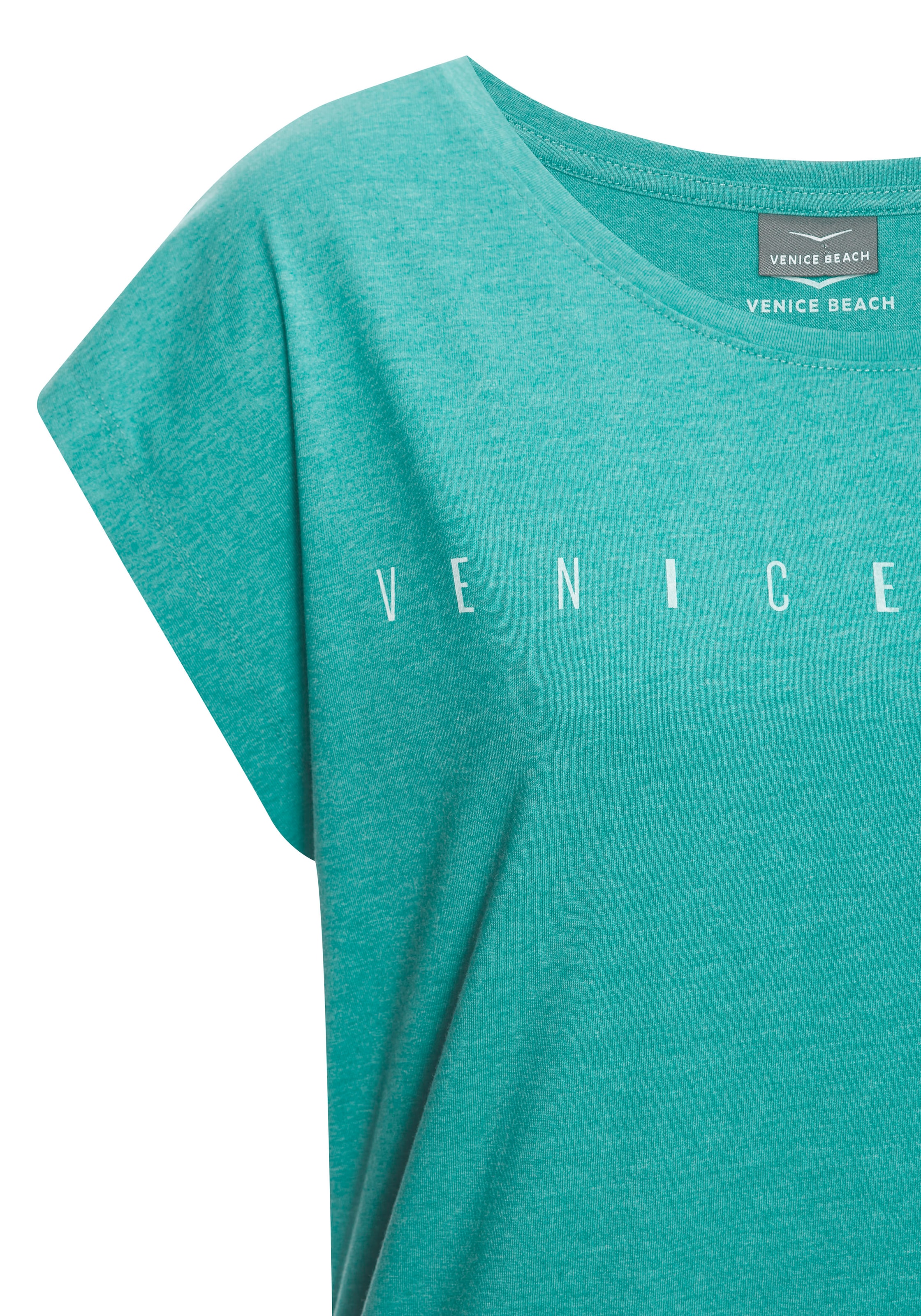 Venice Beach Kurzarmshirt, mit Frontdruck, T-Shirt aus Baumwollmischung, Basic, casual