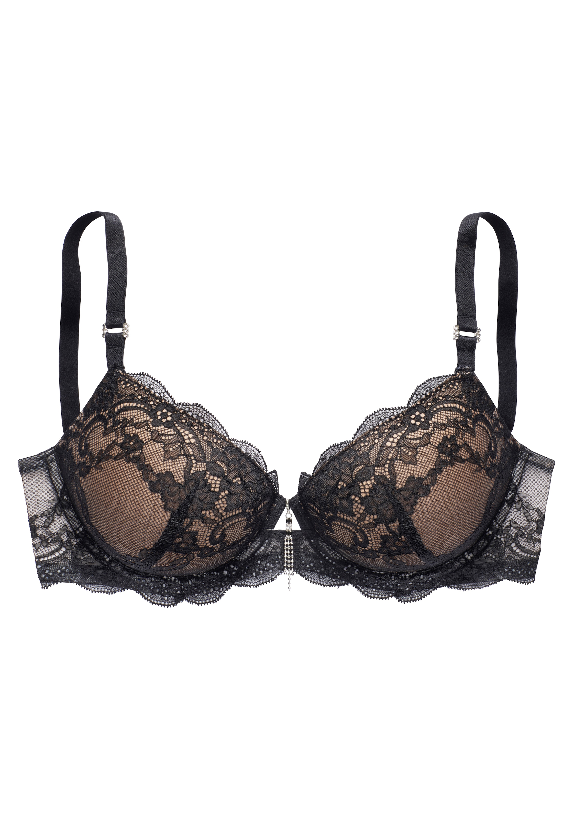LASCANA Schalen-BH, mit Bügel und abnehmbarem Glitzeranhänger, sexy Dessous, Reizwäsche