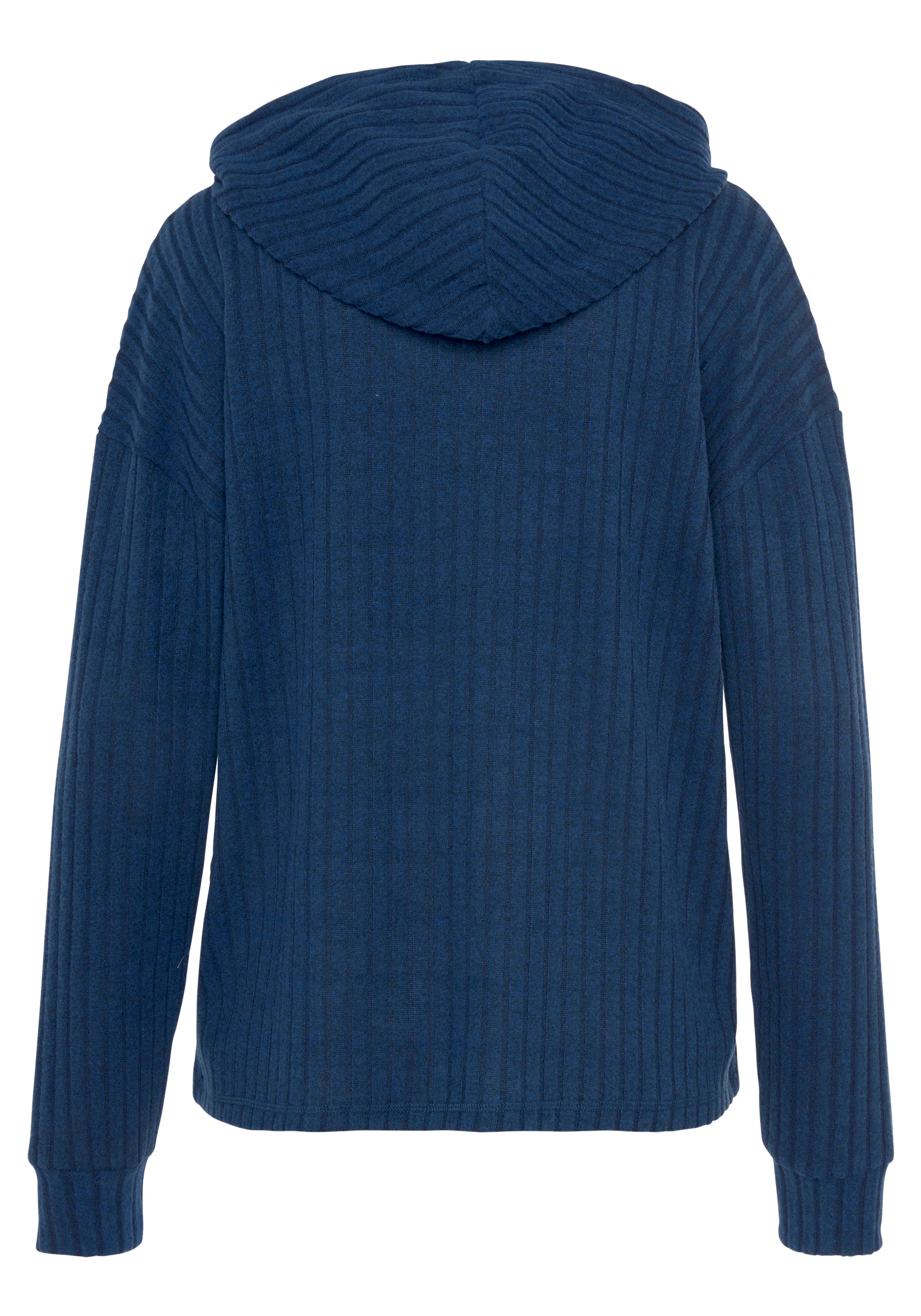 LASCANA Hoodie Strickpullover mit Kapuze und in melierter Optik, Loungewear