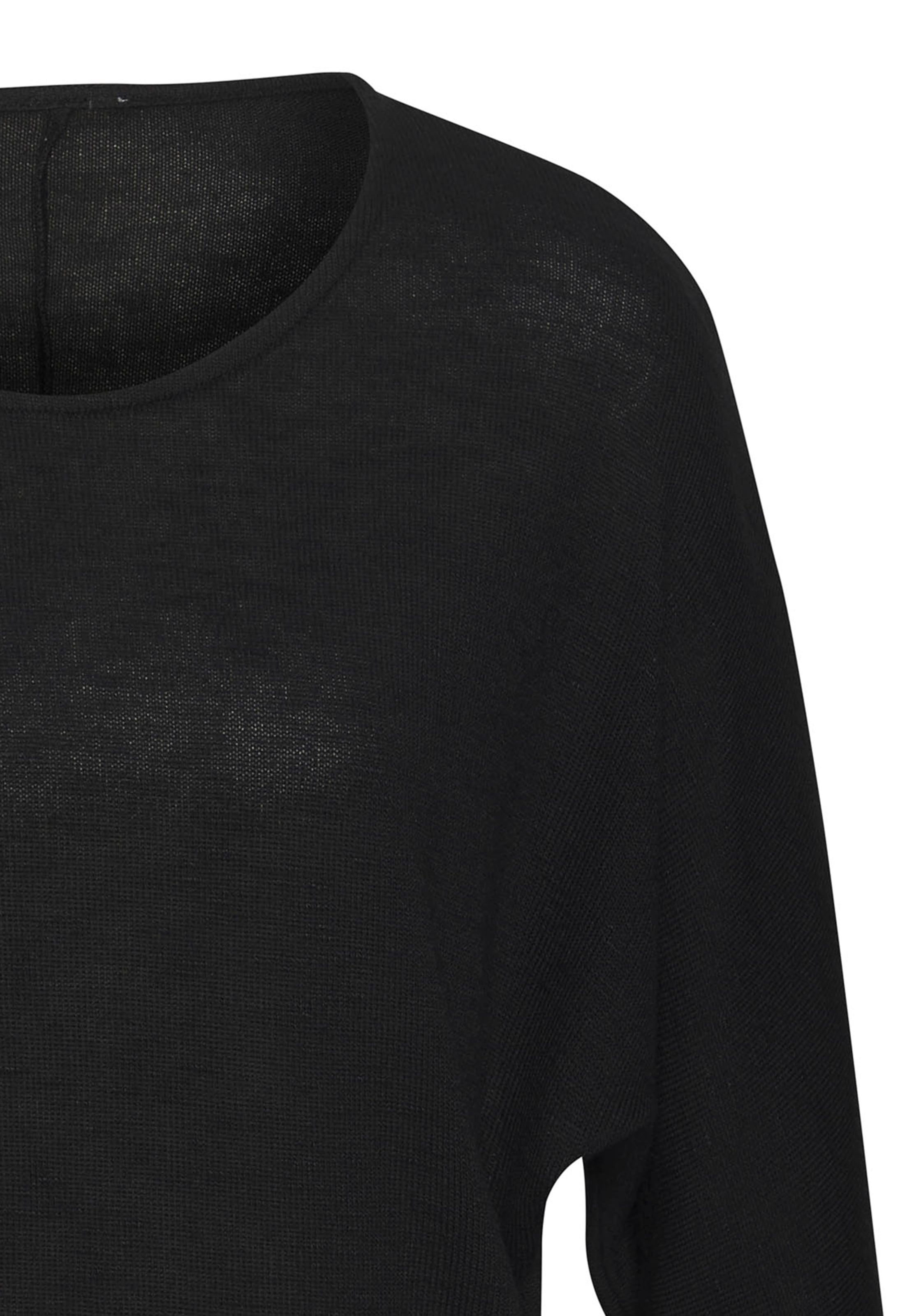 Vivance Langarmshirt »mit breitem Bund«, aus strukturiertem Feinstrick mit Viskose