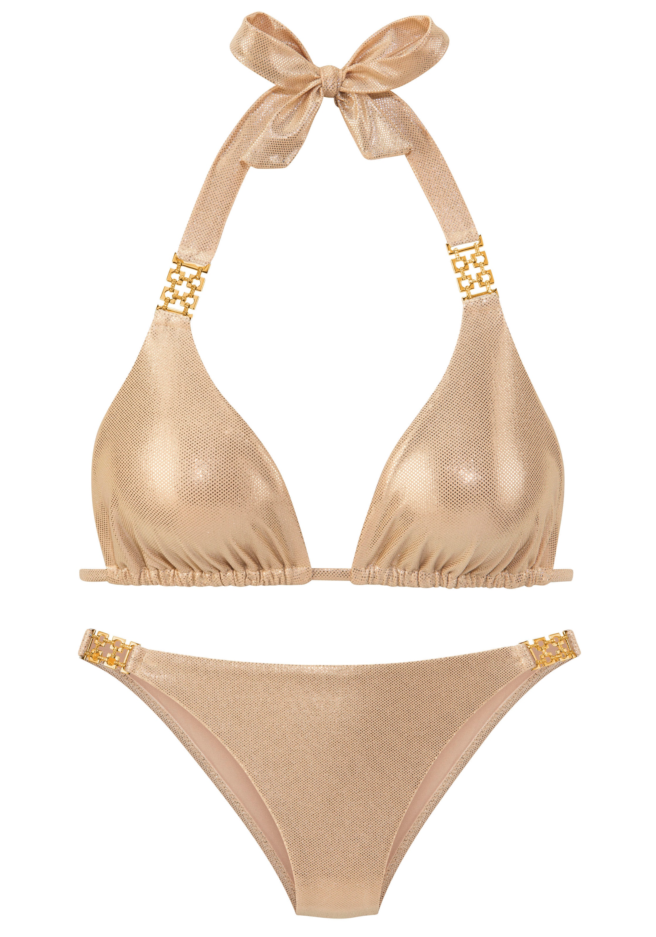 LASCANA Triangel-Bikini »Rio«, mit goldfarbenen Zierschnallen