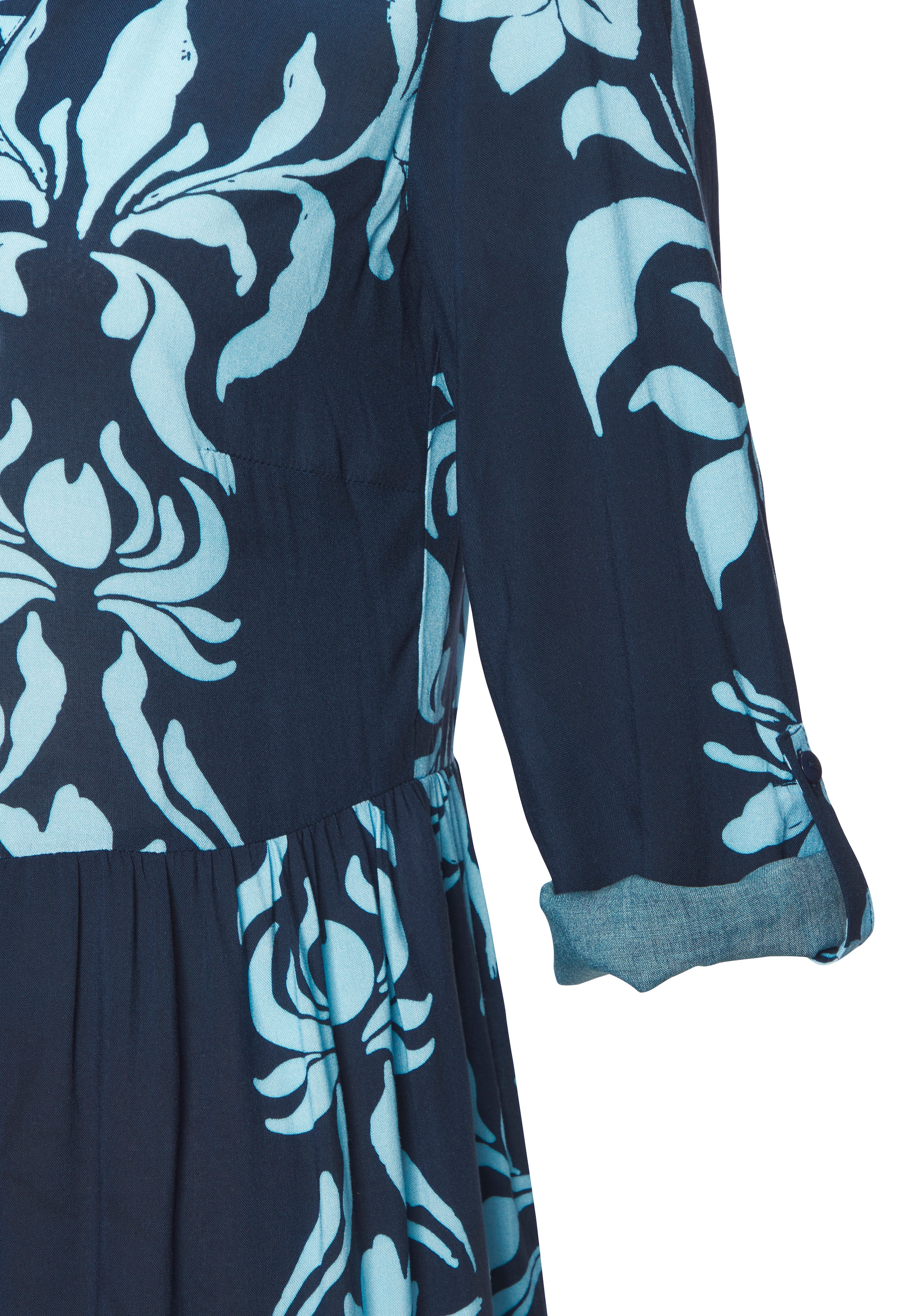 LASCANA Maxikleid mit Blumenprint und Knopfleiste, Sommerkleid, Strandkleid