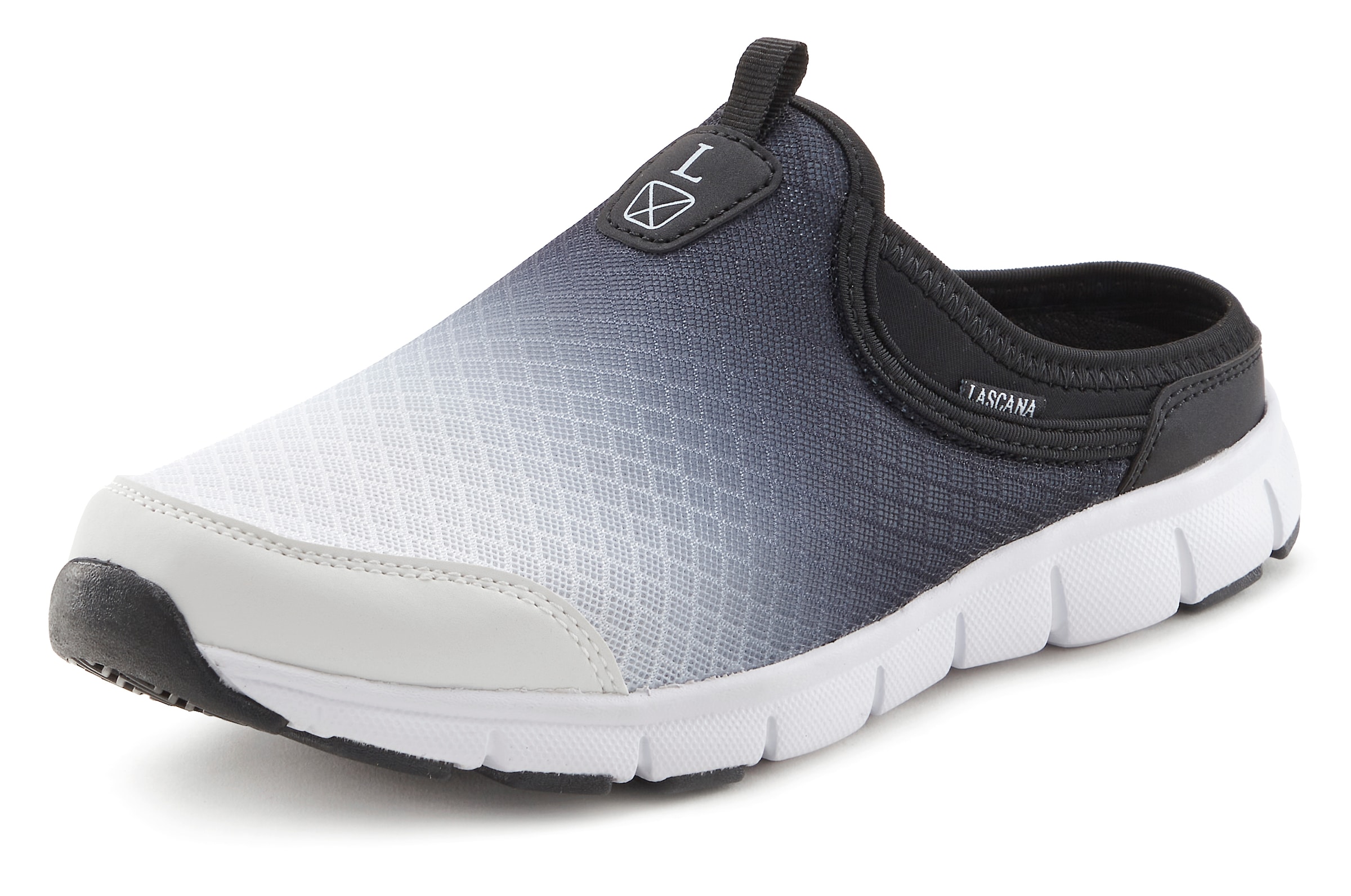 LASCANA Slip-On Sneaker, Halbschuh, Freizeitschuh, Sabot, Clogs aus leichtem Mesh-Material
