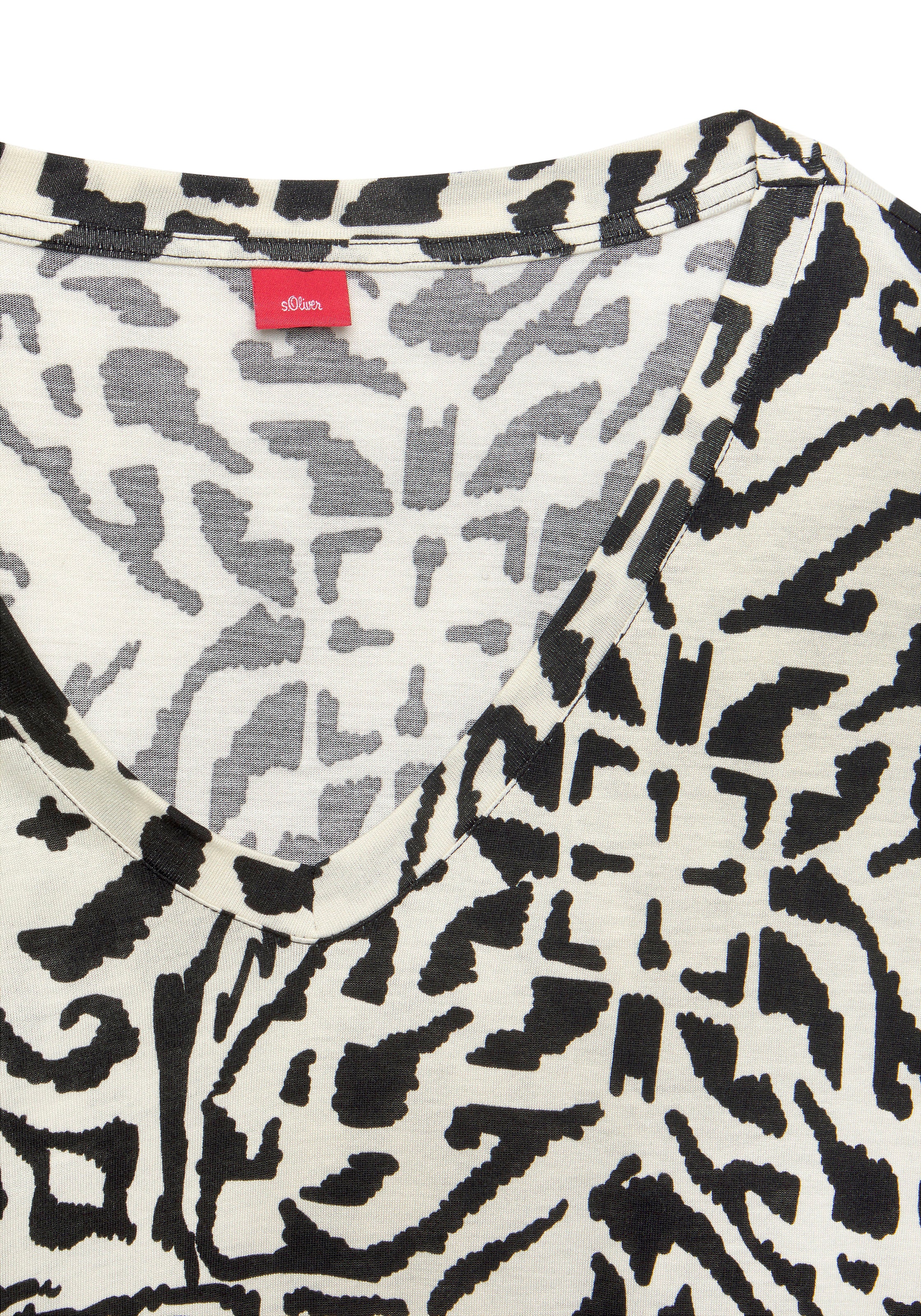 s.Oliver Sleepshirt, (1 tlg.), mit floralem Ethno-Muster