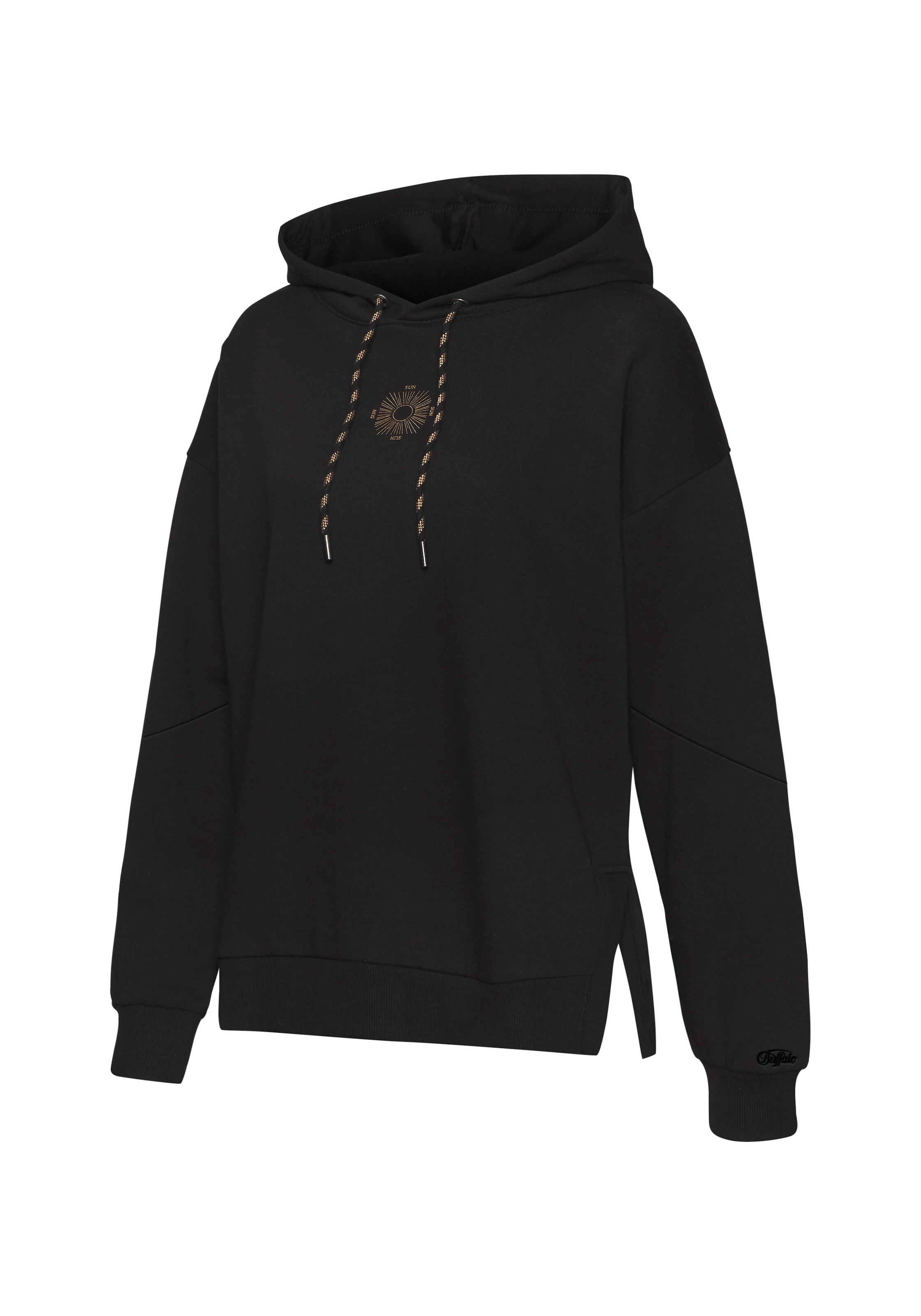Buffalo Hoodie, Kapuzensweatshirt mit großem Rückenprint- mit Glanz-Effekt, Loungewear