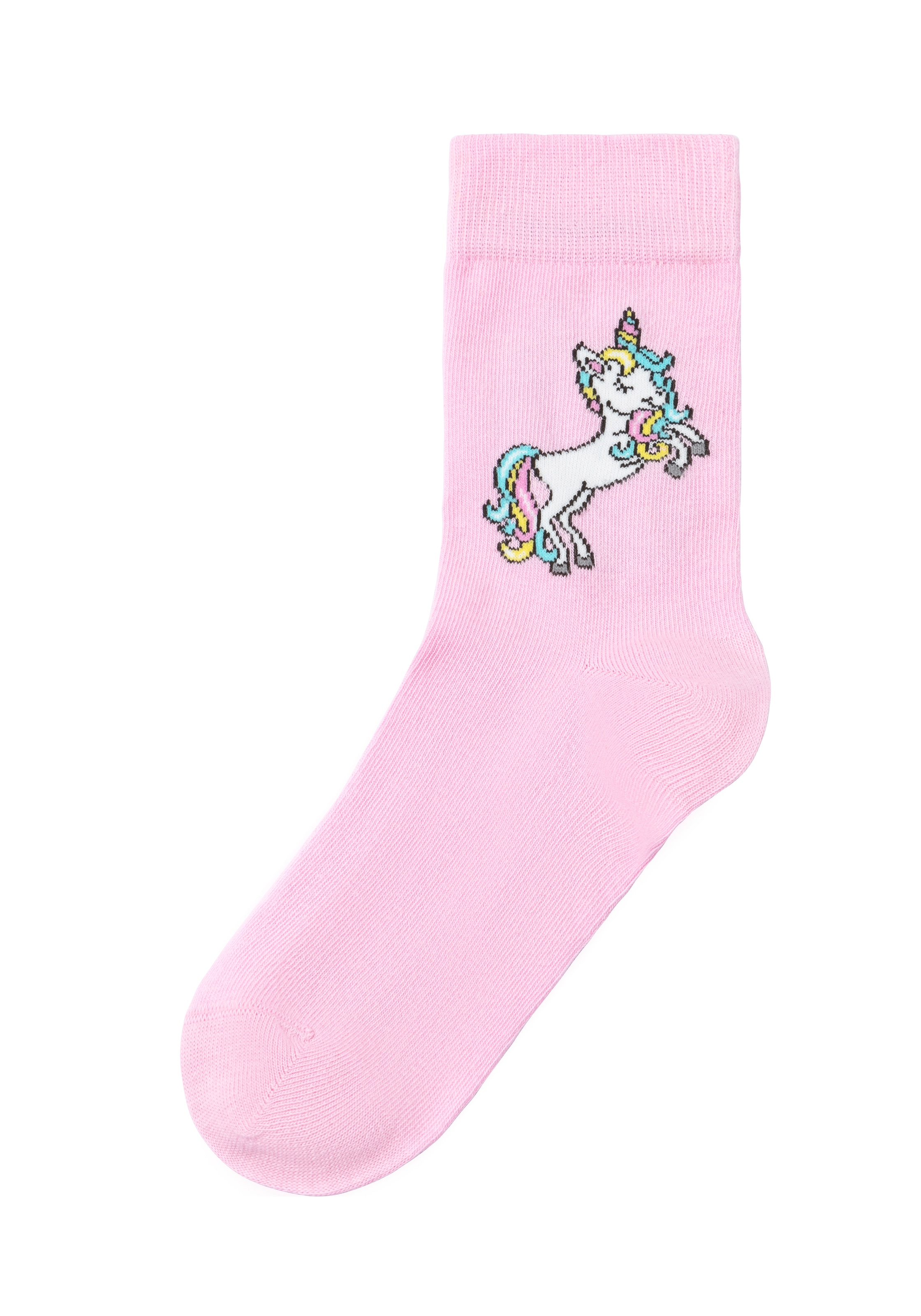 H.I.S Basicsocken Packung, 4 Paar tlg. mit Einhorn Motiven