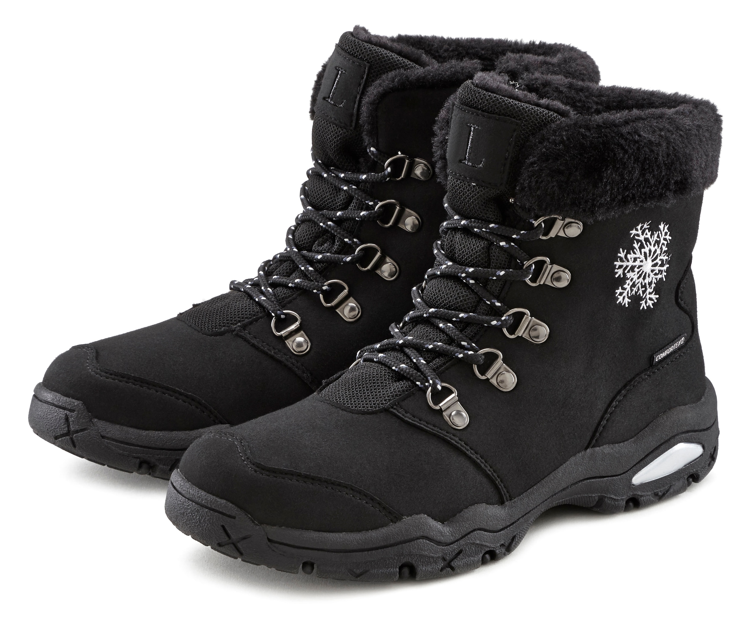LASCANA Winterstiefelette, Stiefelette,Stiefel,Winterstiefel wind-& wasserabweisender Tex-Membran