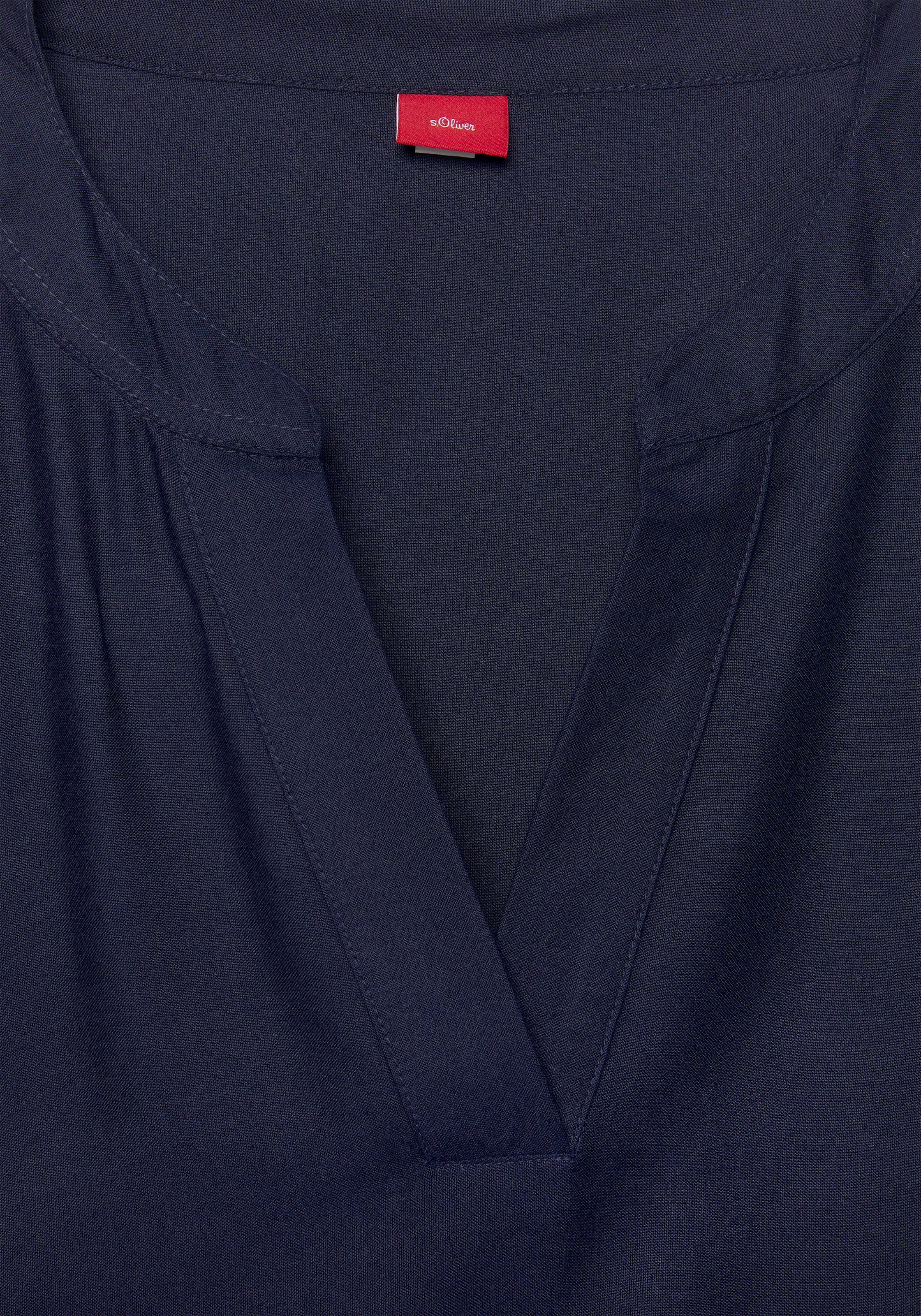 s.Oliver Blusenkleid, mit Volant am Rock, Tunikakleid, Sommerkleid, Basic