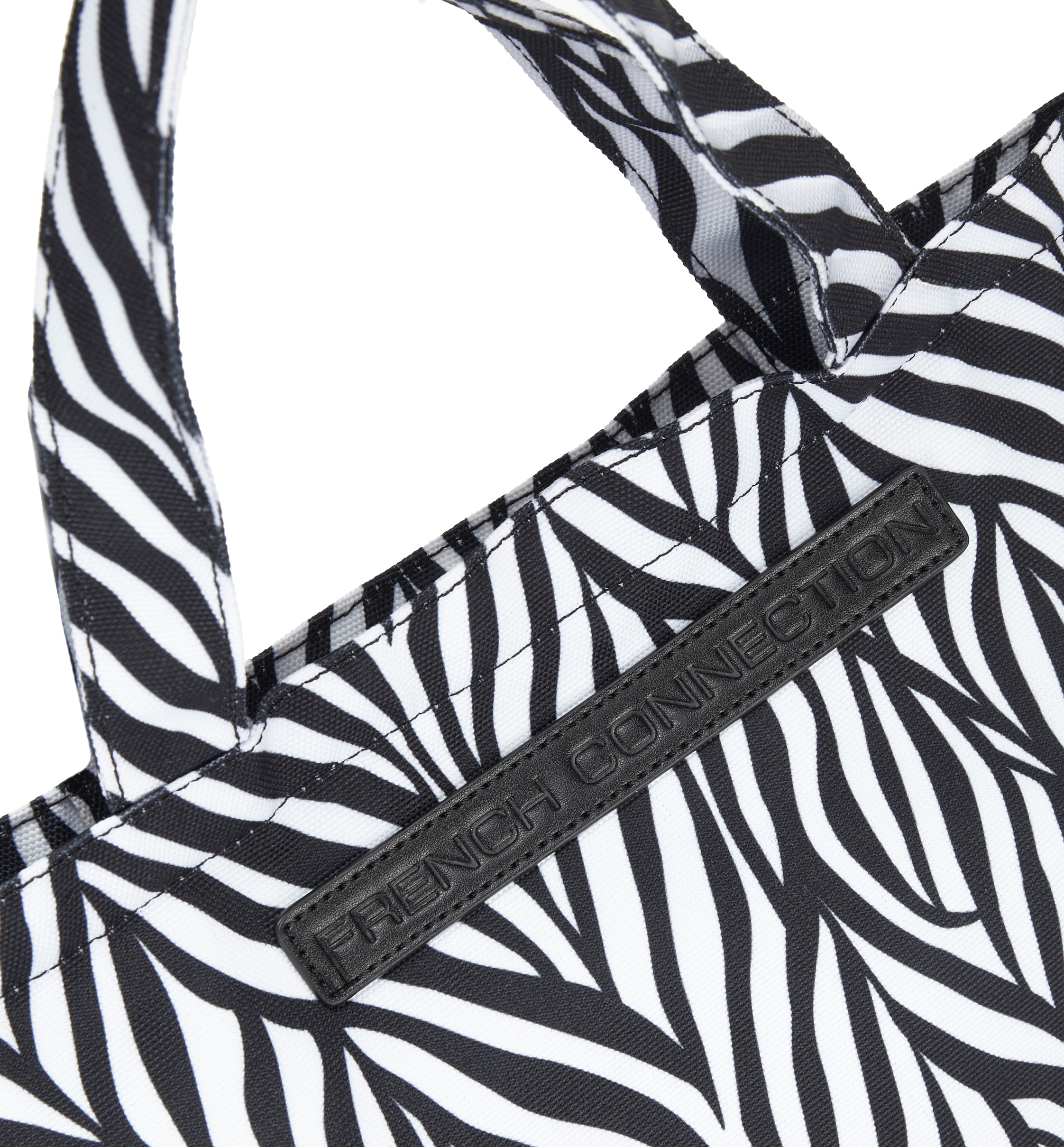 French Connection Shopper »Sommertasche, Badetasche, Schultertasche, Einkaufstasche, Tragetasche« Strandtasche, Handtasche im Animal-Look mit zwei Henkellängen VEGAN