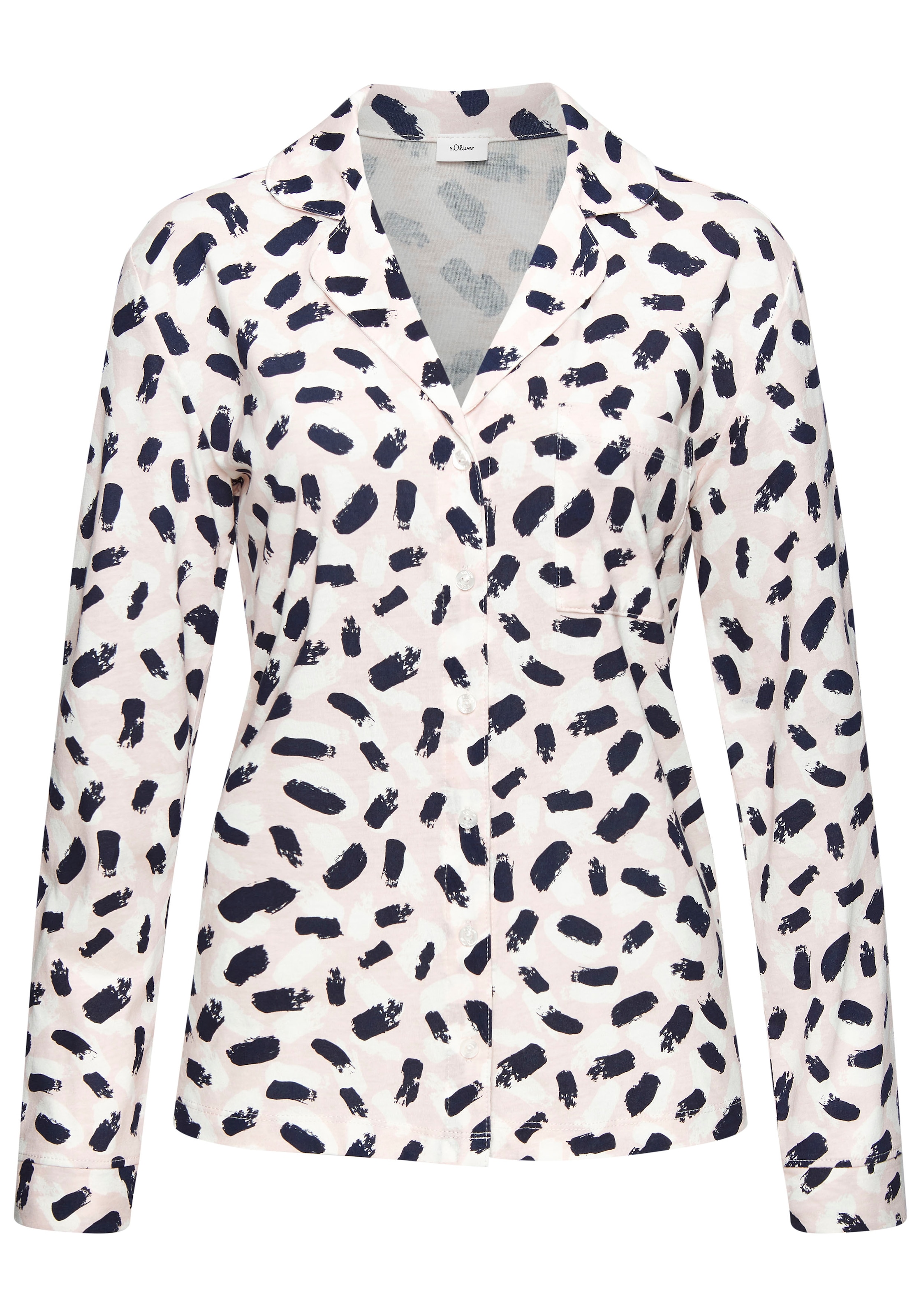 s.Oliver Pyjamaoberteil mit schönem Alloverdruck