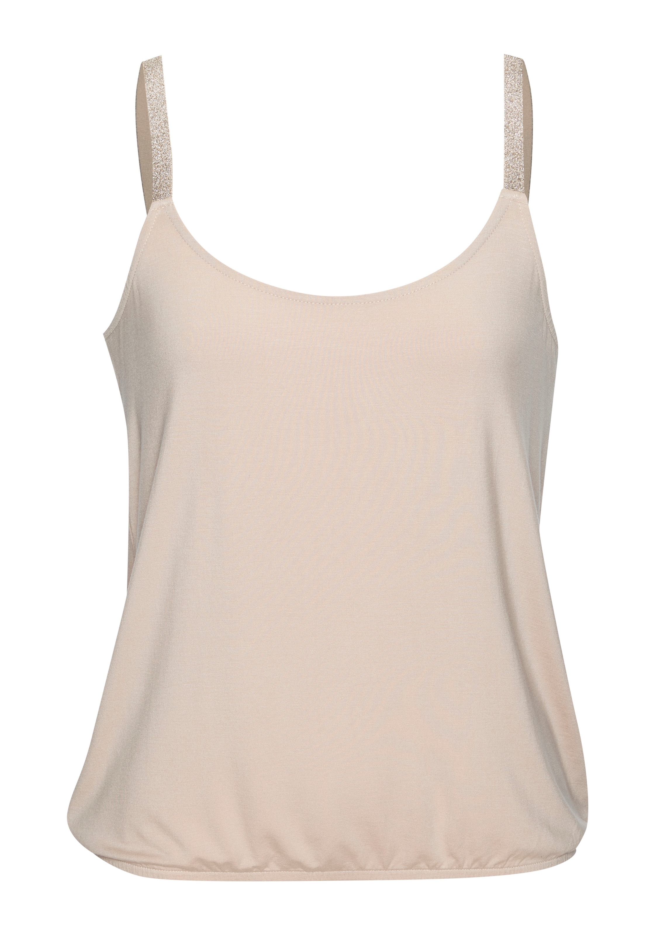 Vivance Trägertop »mit elastischen Glitzerträgern«, (2er-Pack), aus weichem Viskose-Stretch