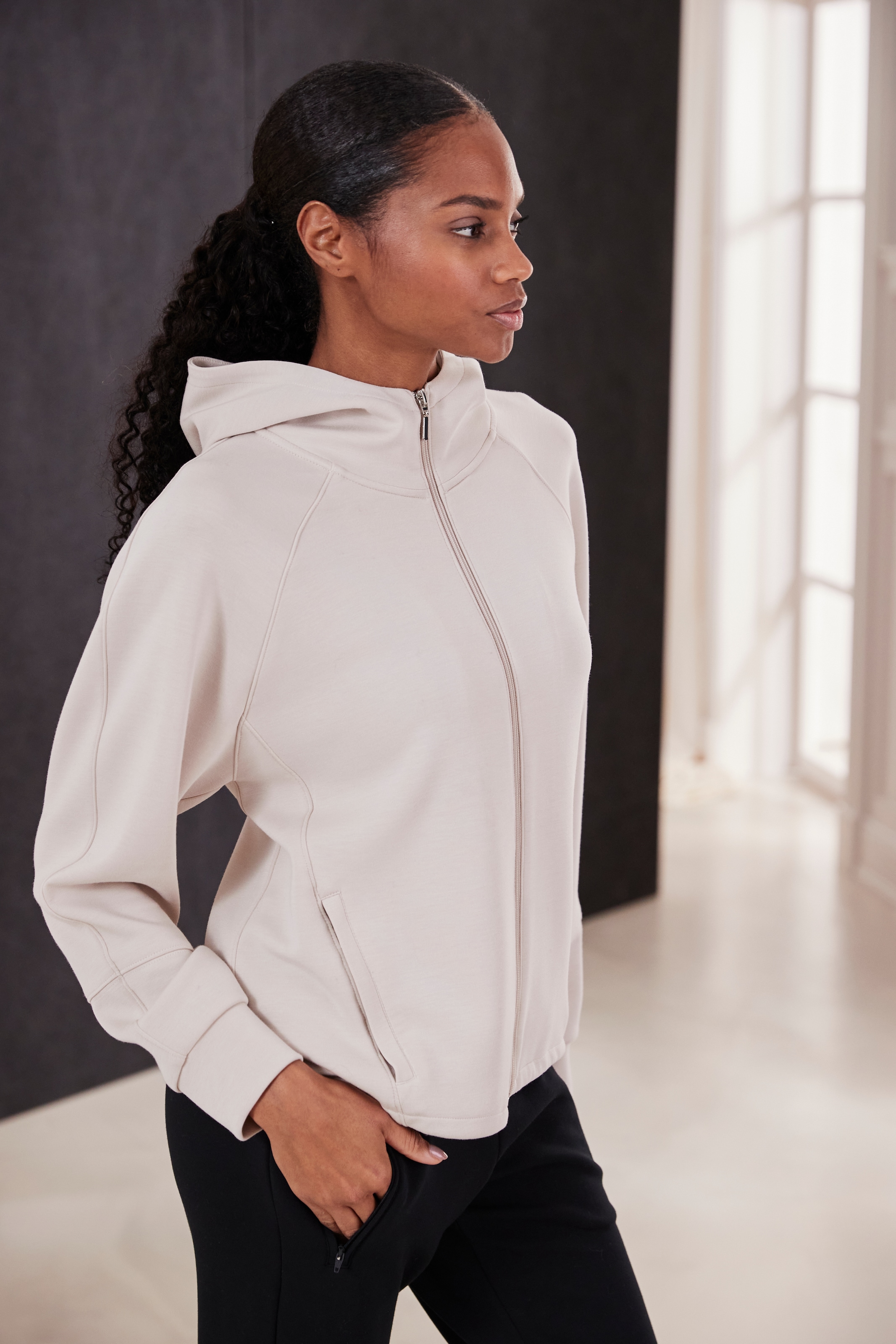 French Connection Sweatjacke mit seitlichen Reißverschlusstasche, Loungewear