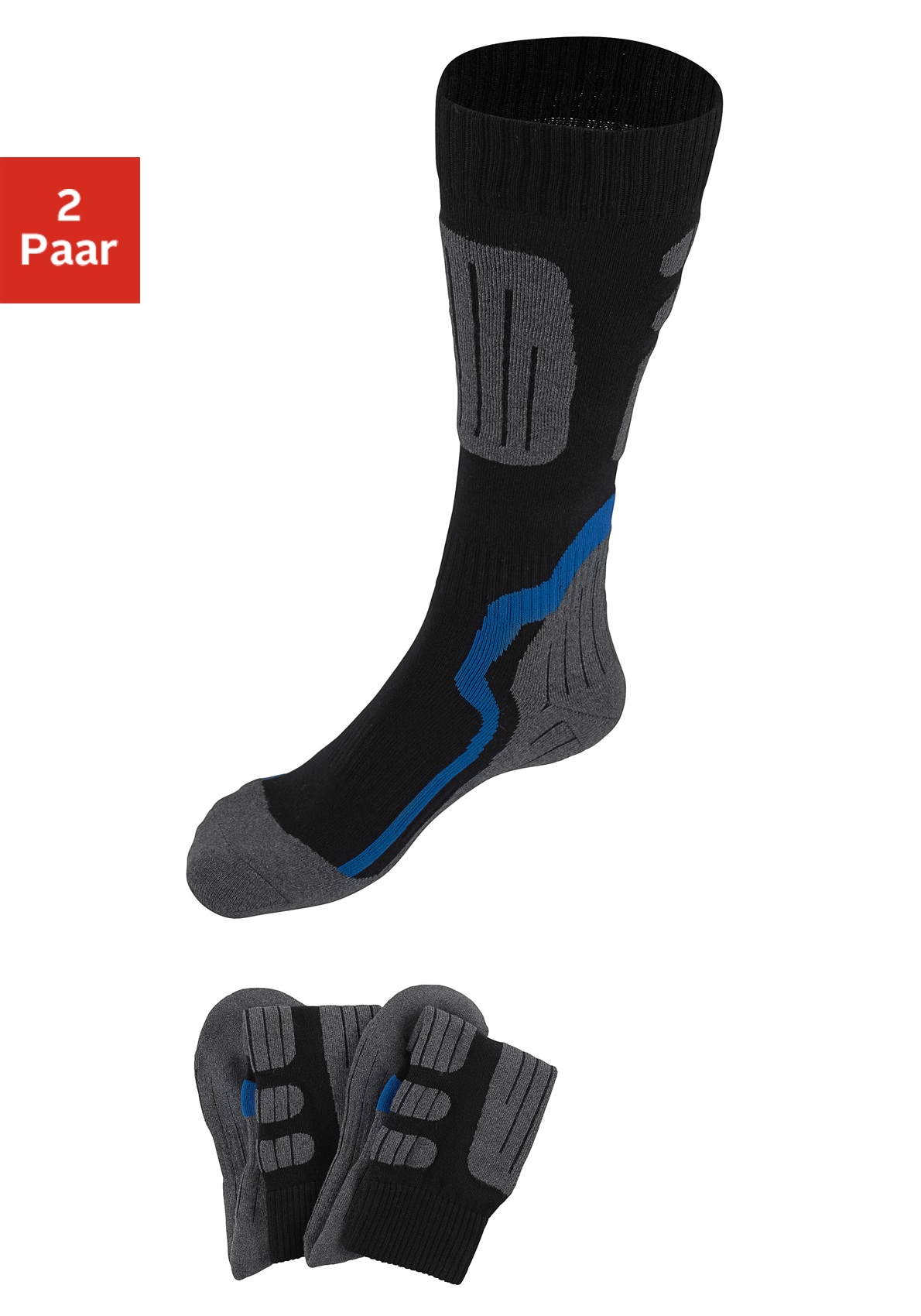 H.I.S Kniestrümpfe, (Packung, 2 Paar), ideal für Wintersportaktivitäten