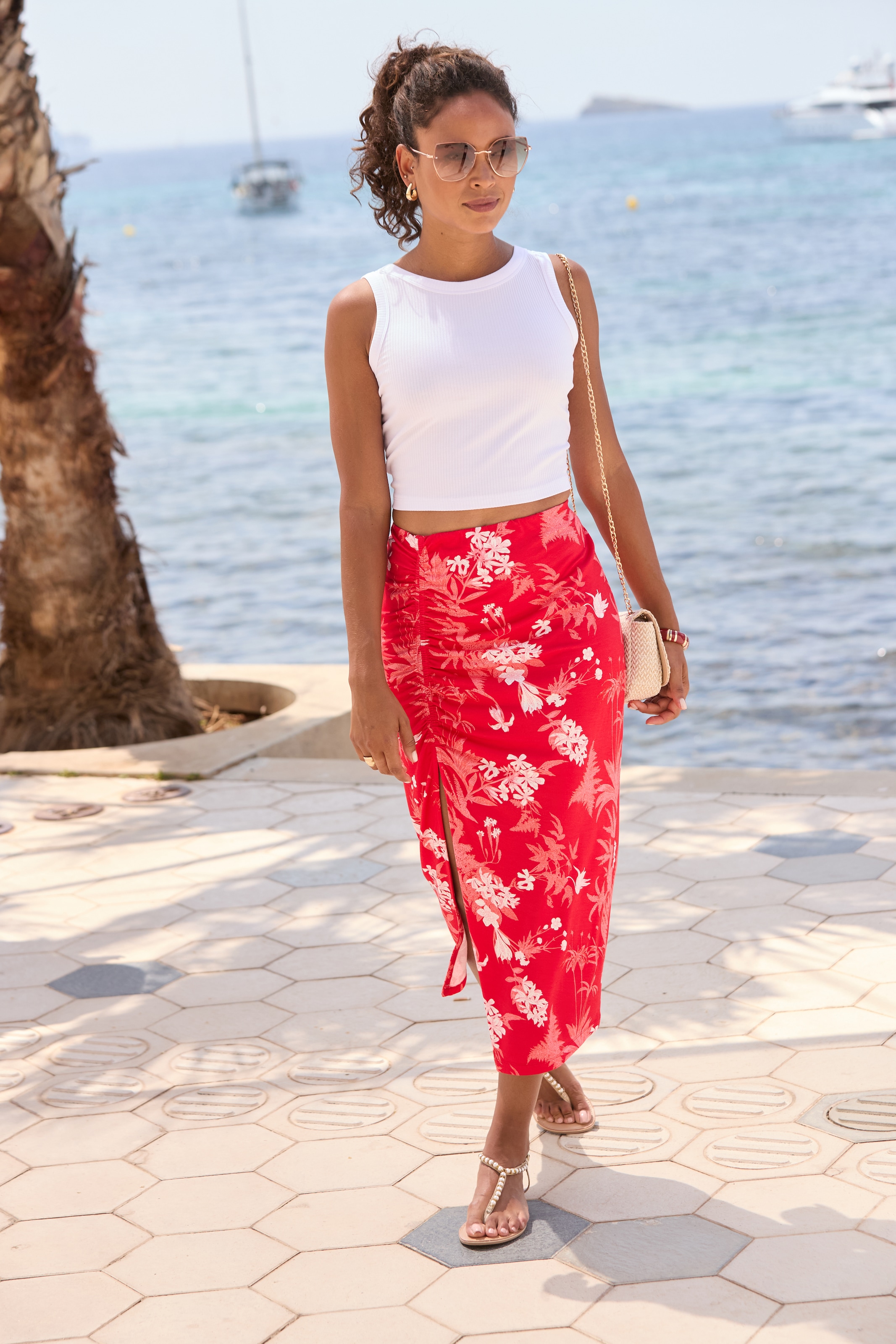 LASCANA Crop-Top 2er-Pack,  aus weicher Rippware, sommerliche Basic Tops