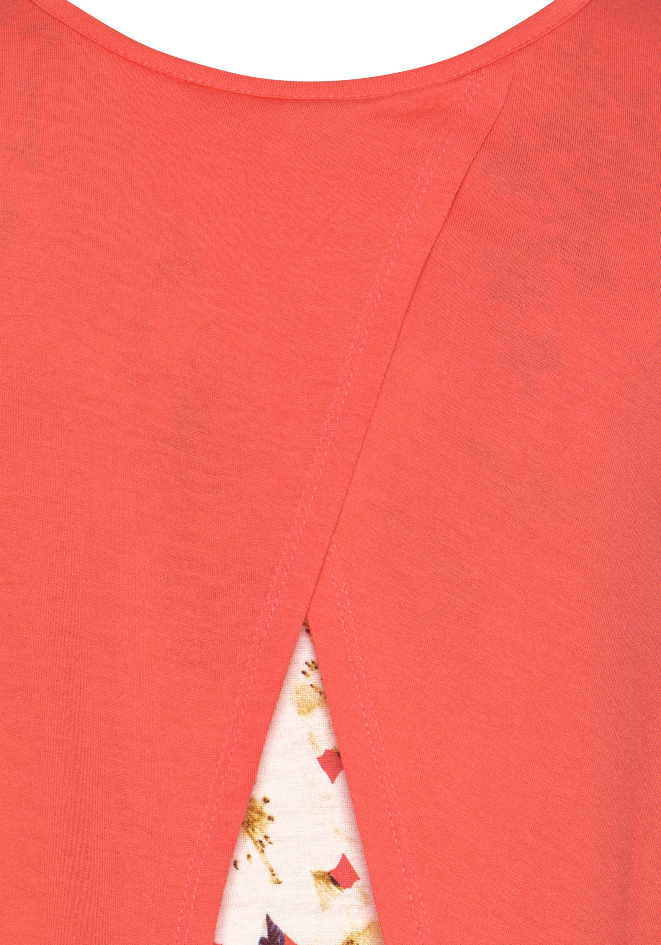 s.Oliver Maxikleid im Lagen-Look mit Blumenprint, Sommerkleid, Strandkleid