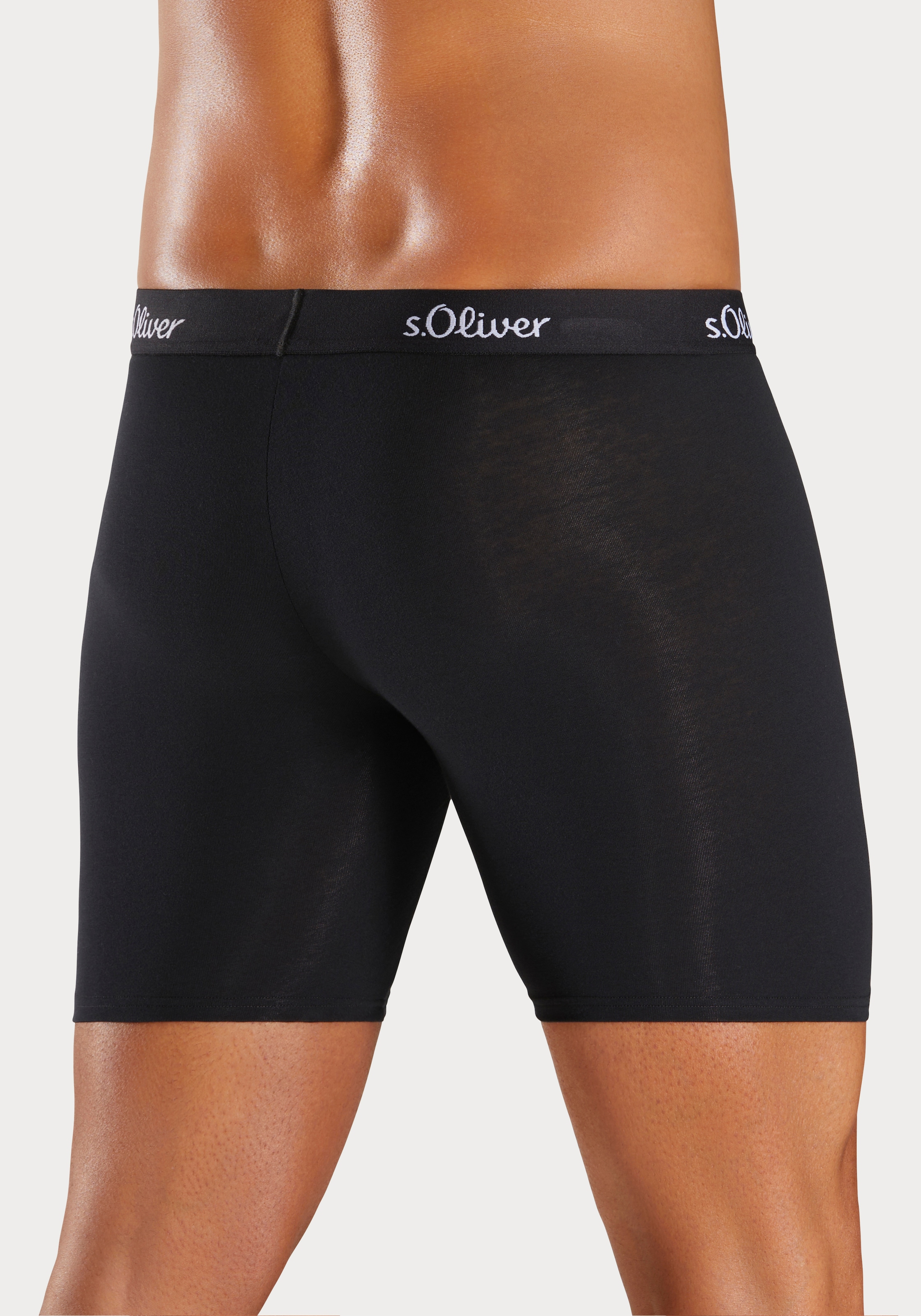 s.Oliver Boxer »Boxershorts für Herren«, (Packung, 3 St.), mit längerem Bein