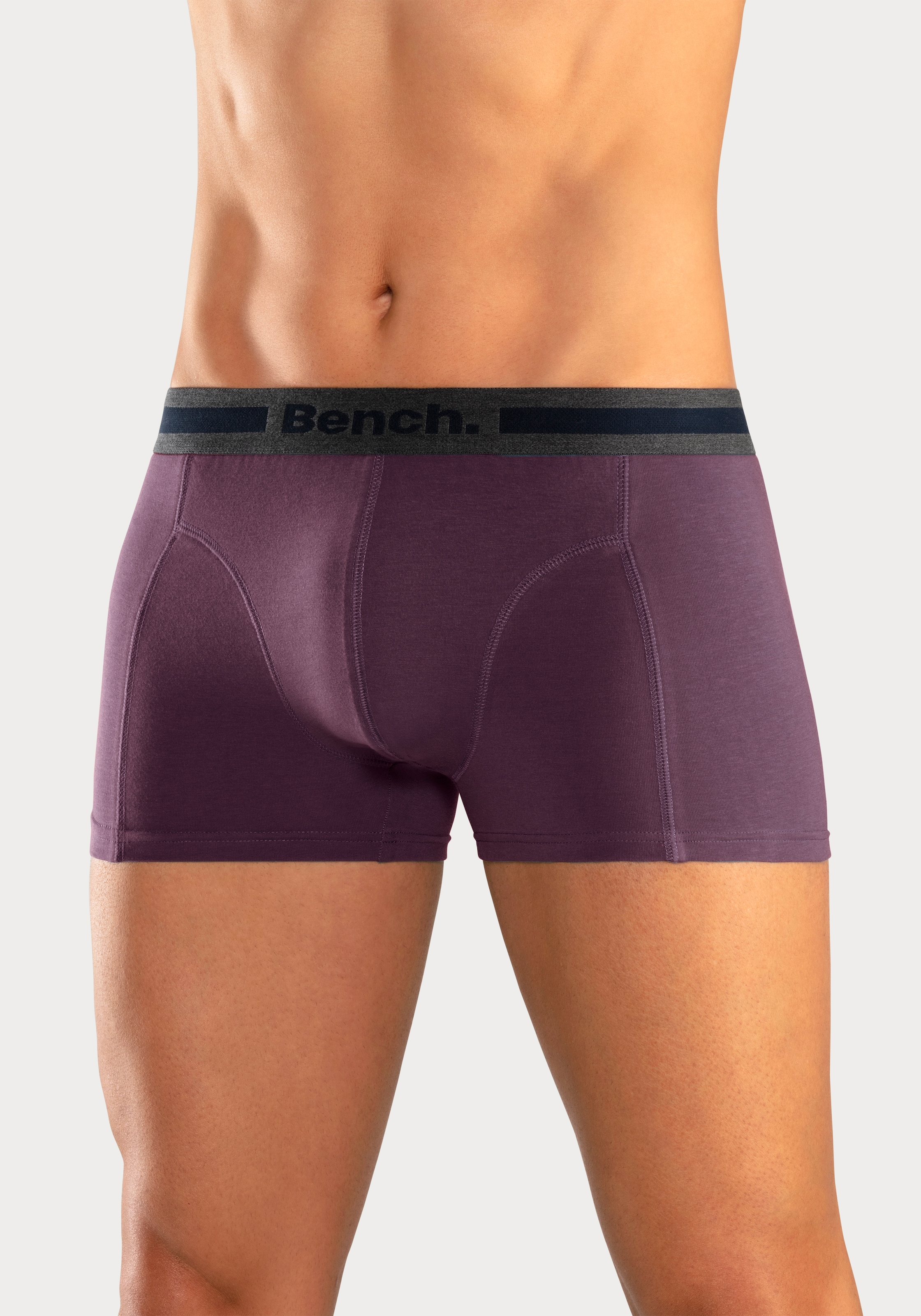 Bench. Boxer »Boxershorts für Herren«, (Packung, 4 St.), Unterhosen mit Overlock-Nähten vorn