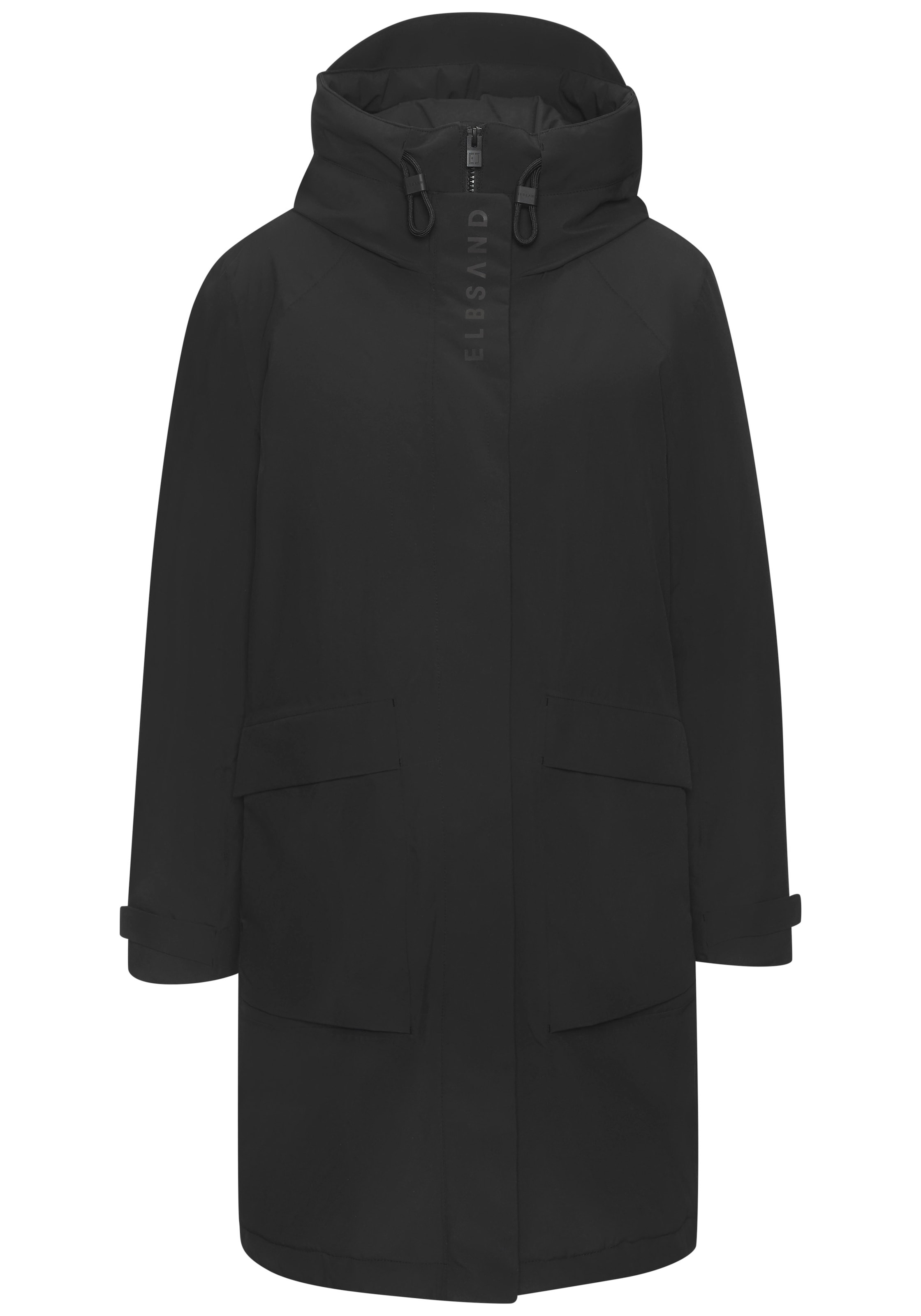 Elbsand Winterjacke mit Kapuze mit verstellbarer Kapuze und aufgesetzten Taschen