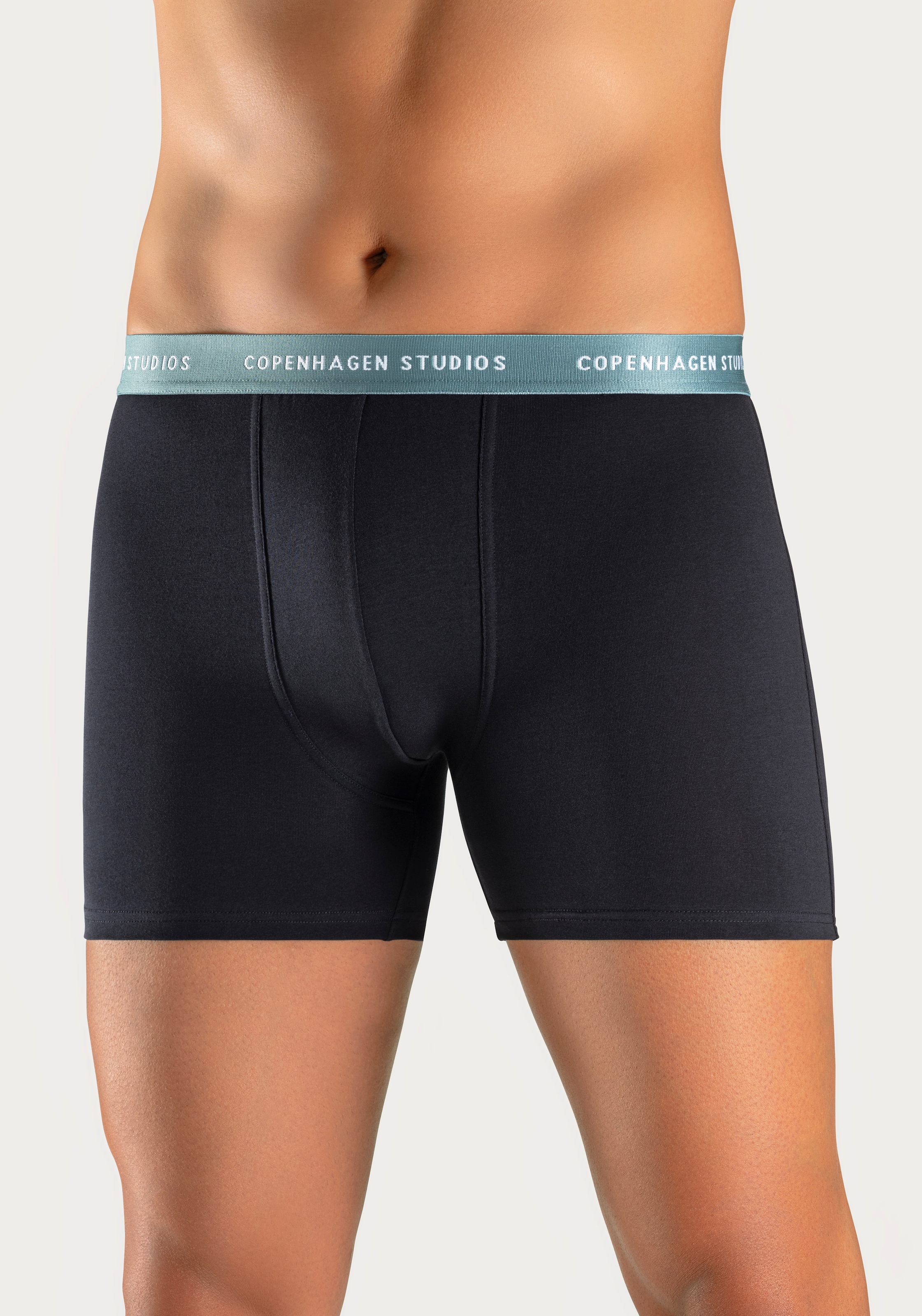 Copenhagen Studios Boxer »Boxershorts für Herren«, (3 St.), mit längerem Bein und Logobund