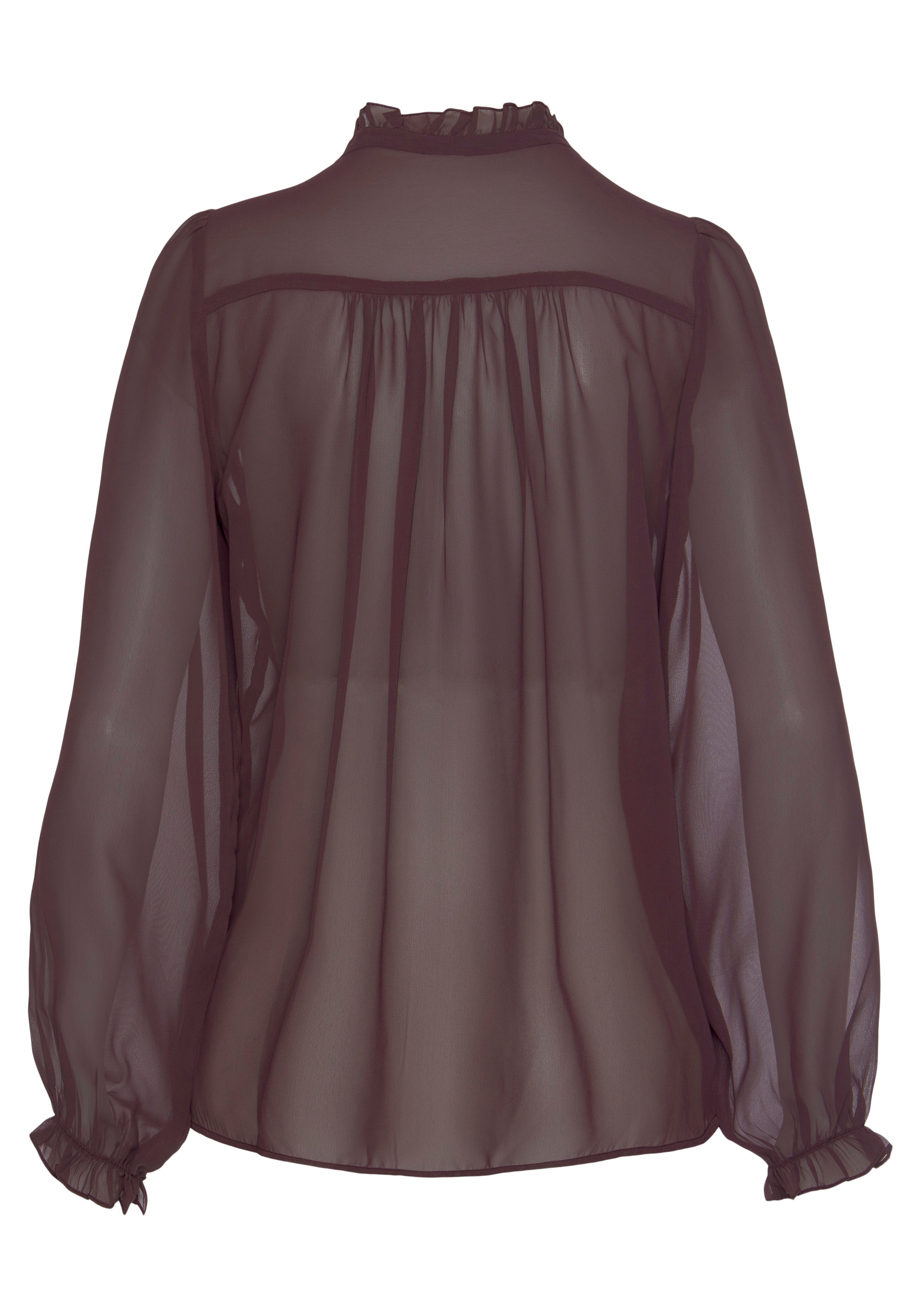 LASCANA Chiffonbluse, mit modischen Rüschen