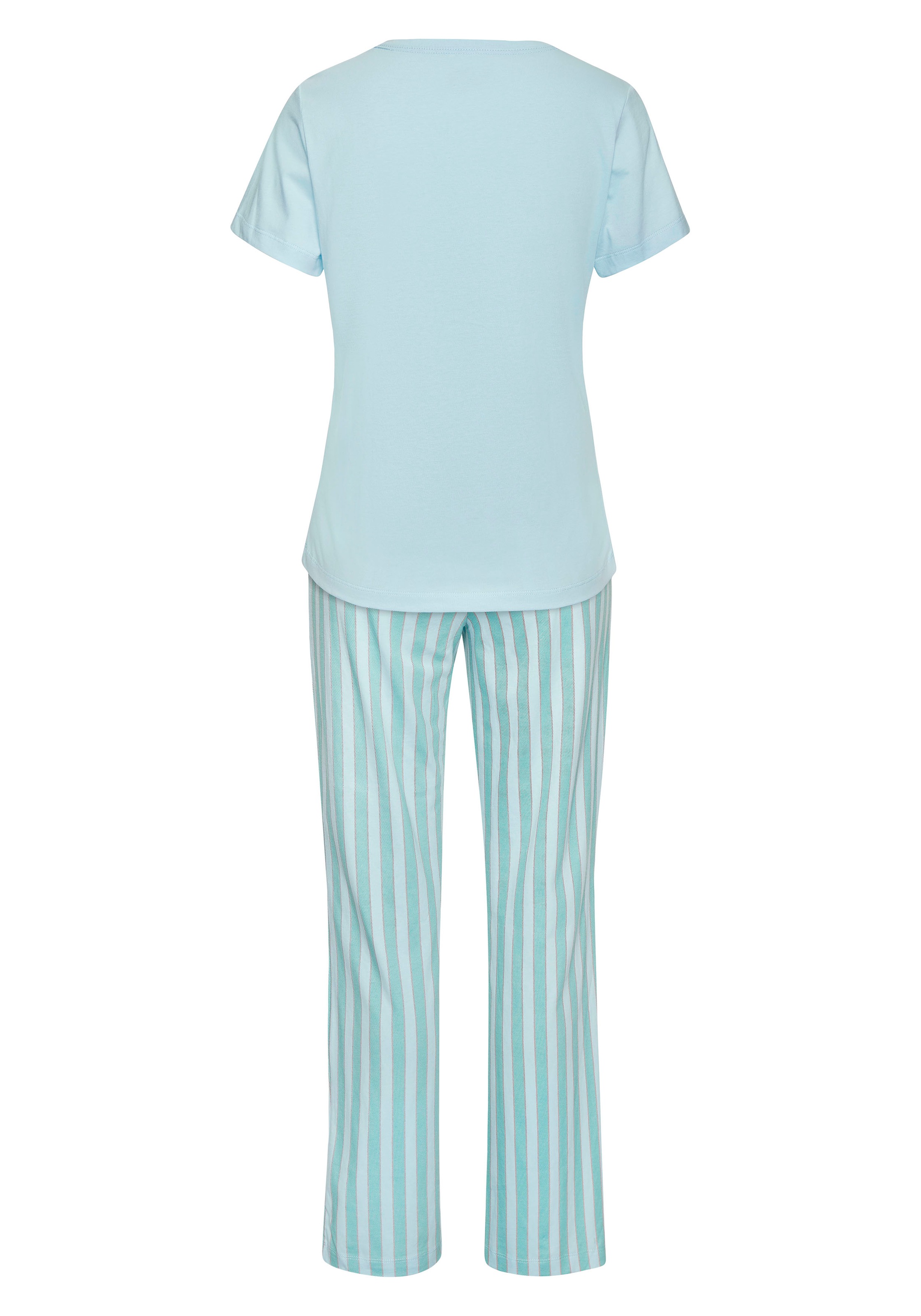 Vivance Dreams Pyjama, (Set, 2 tlg.), Zartes Streifenmuster
