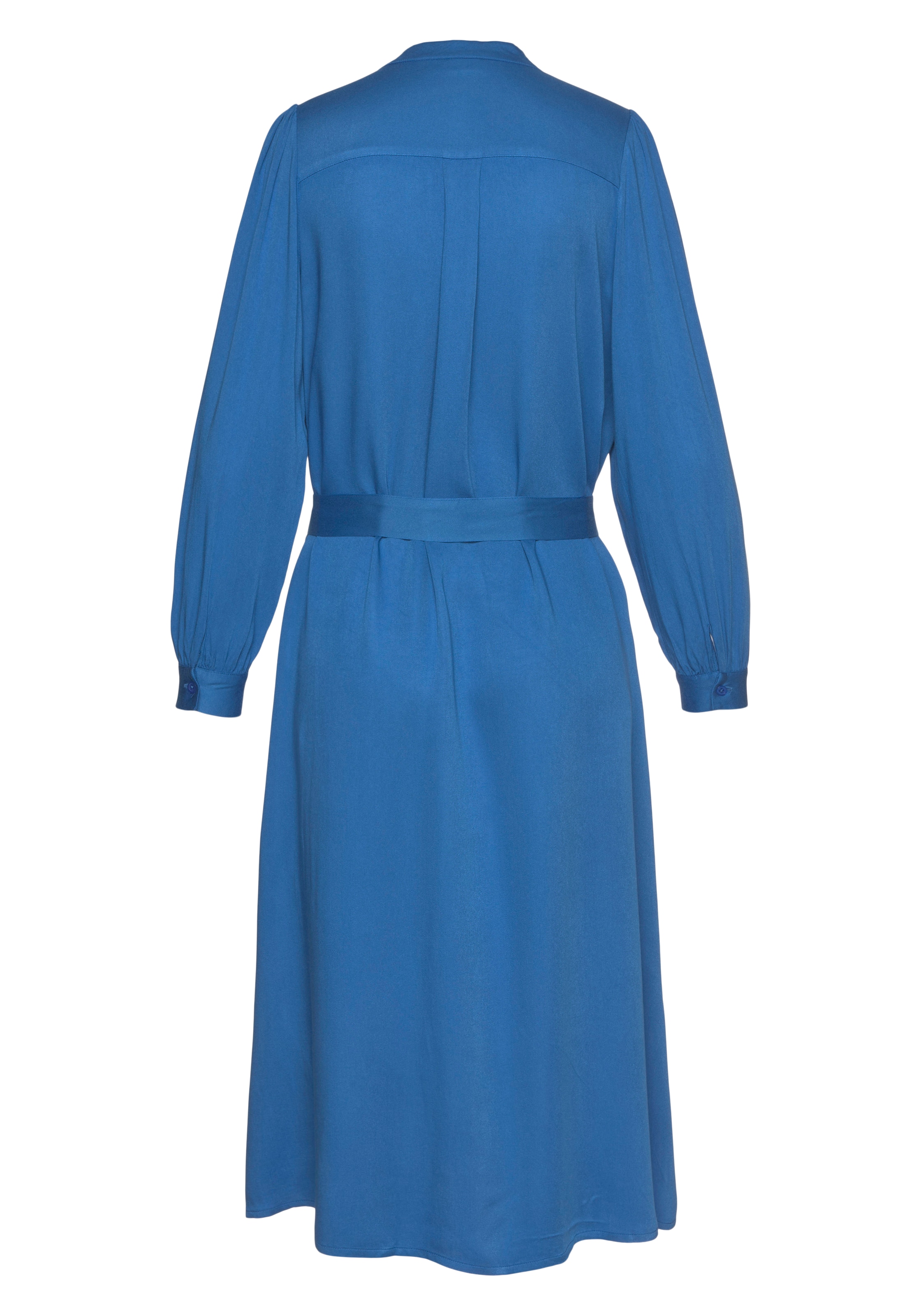 LASCANA Hemdblusenkleid mit Bindegürtel,  in lockerer Passform, elegantes Sommerkleid, Midikleid