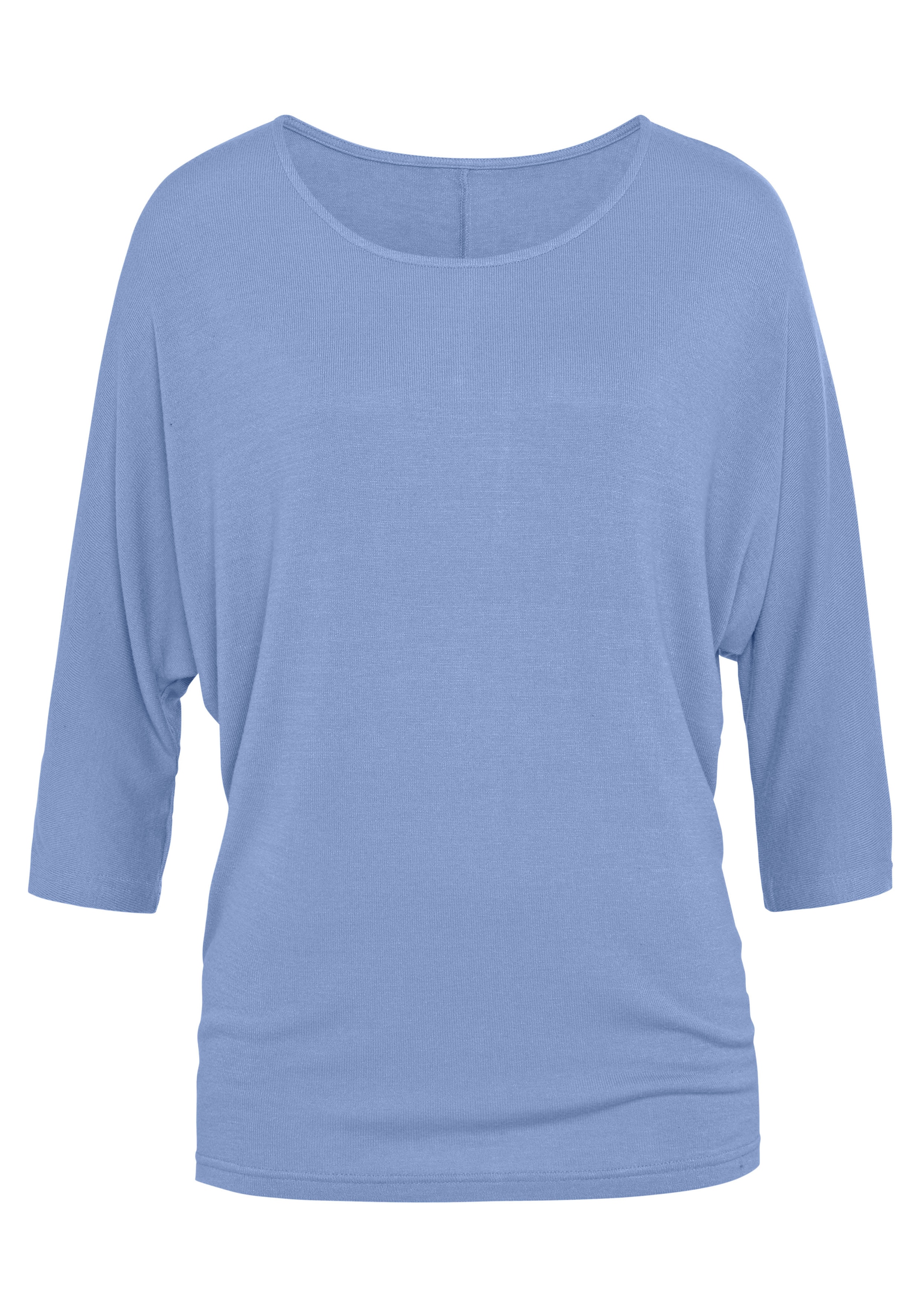 LASCANA 3/4-Arm-Shirt »aus leichter Feinstrickqualität«, mit Fledermausärmeln