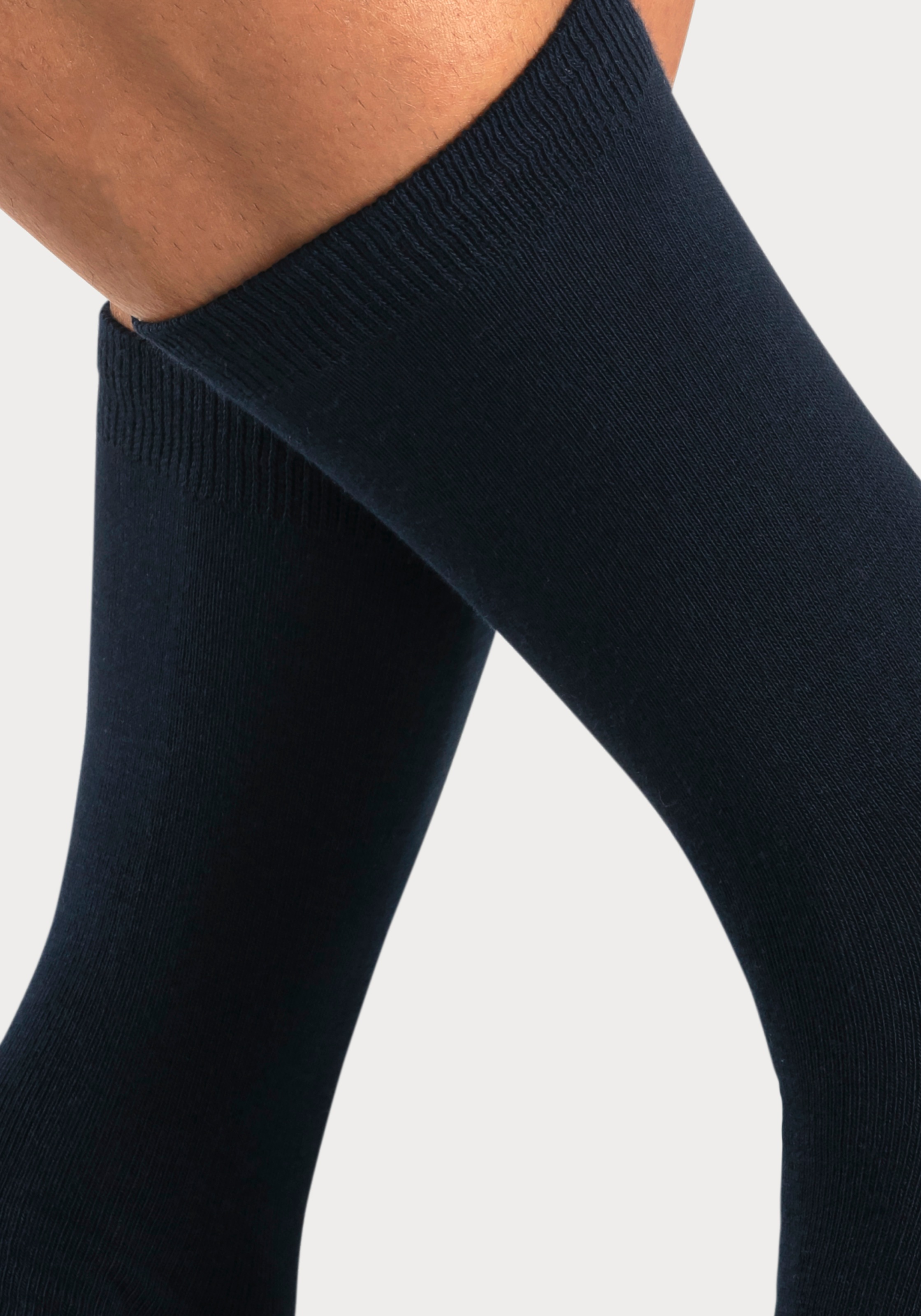 Bench. Basicsocken, (Dose, 4 Paar), mit farbigen Innenbündchen