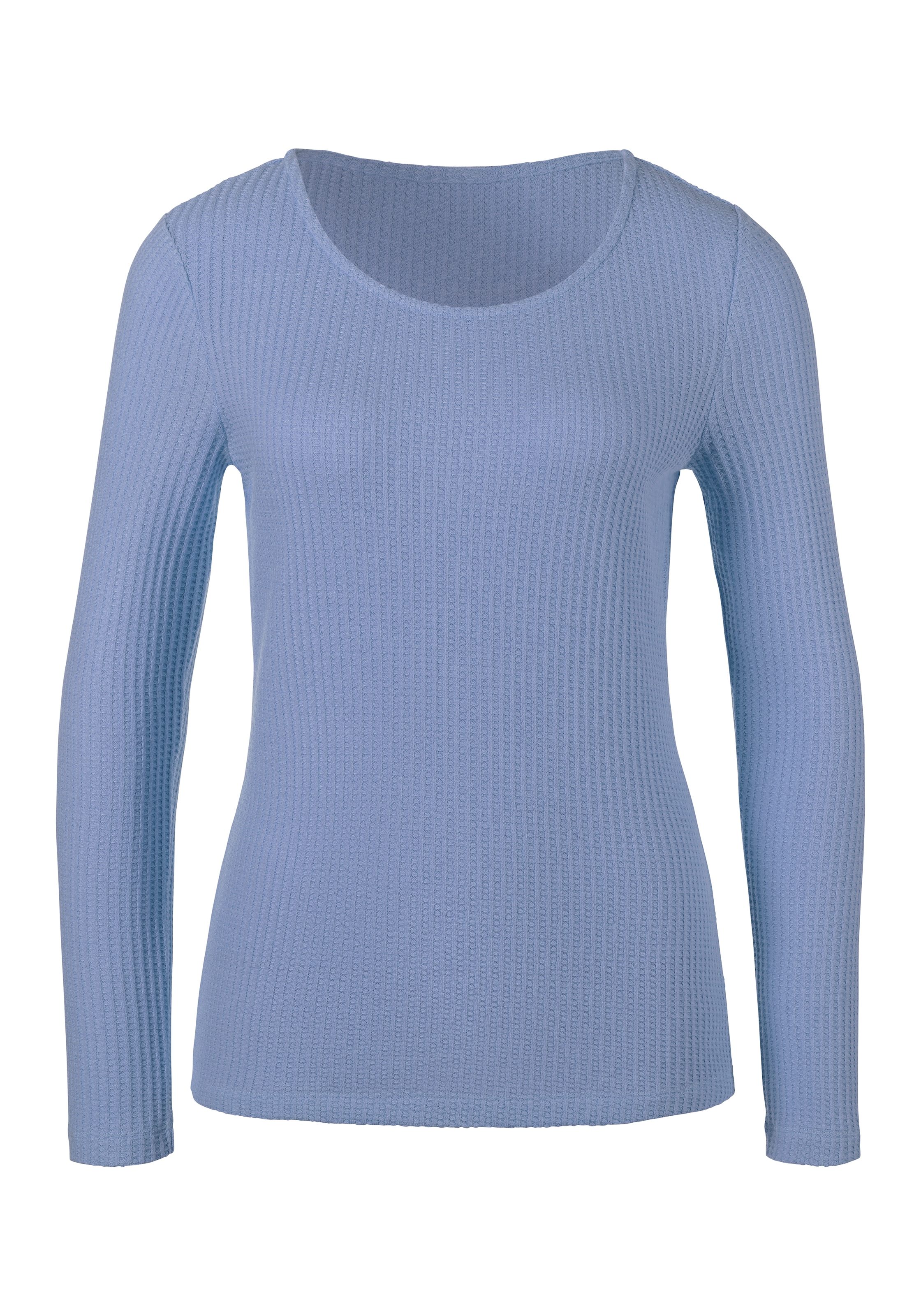 LASCANA Langarmshirt »in modischer Piqué-Optik«, (2er-Pack), aus pflegeleichter Qualität mit Viskose