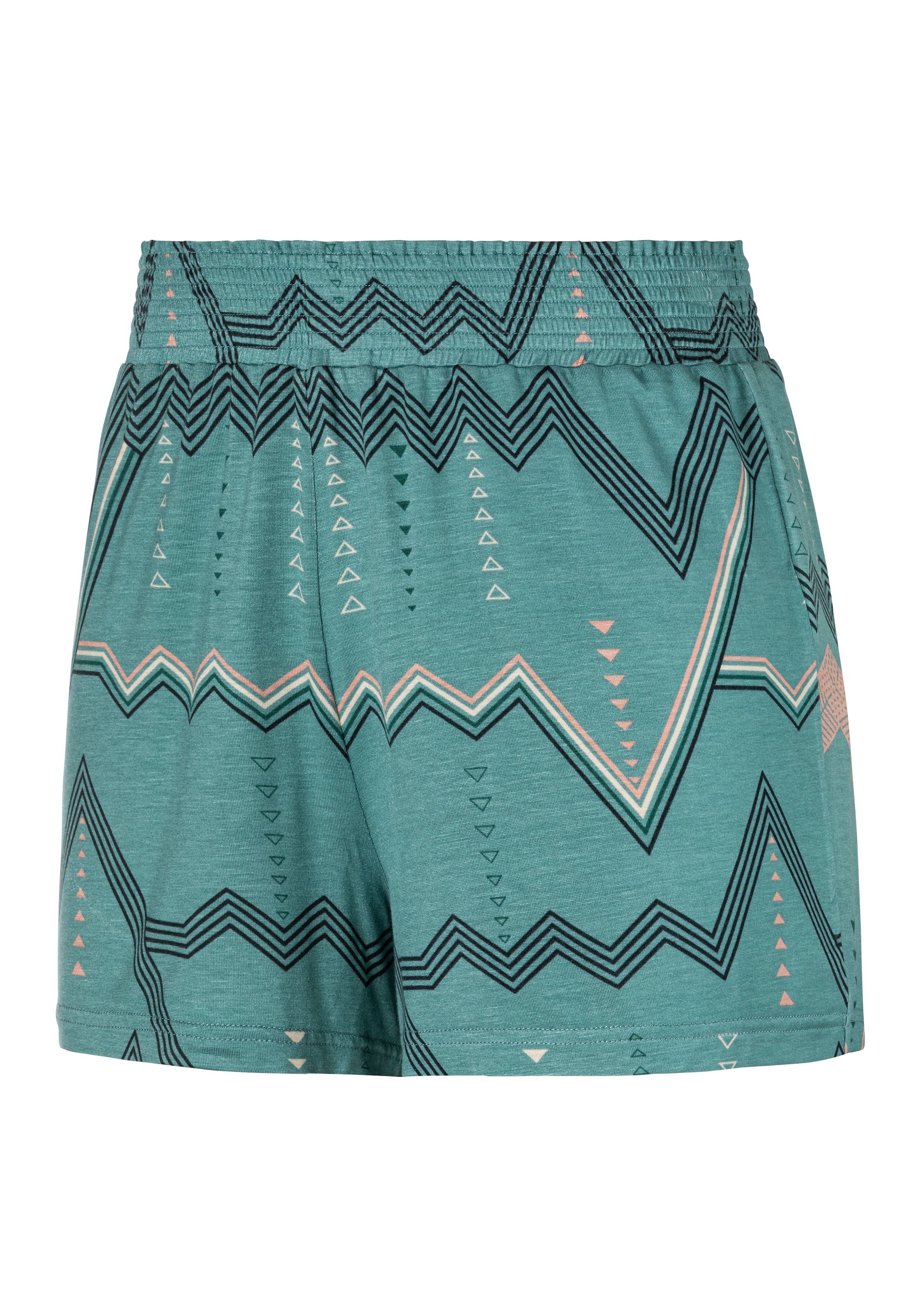 LASCANA Pyjamashorts, mit grafischem Zick-Zack Muster