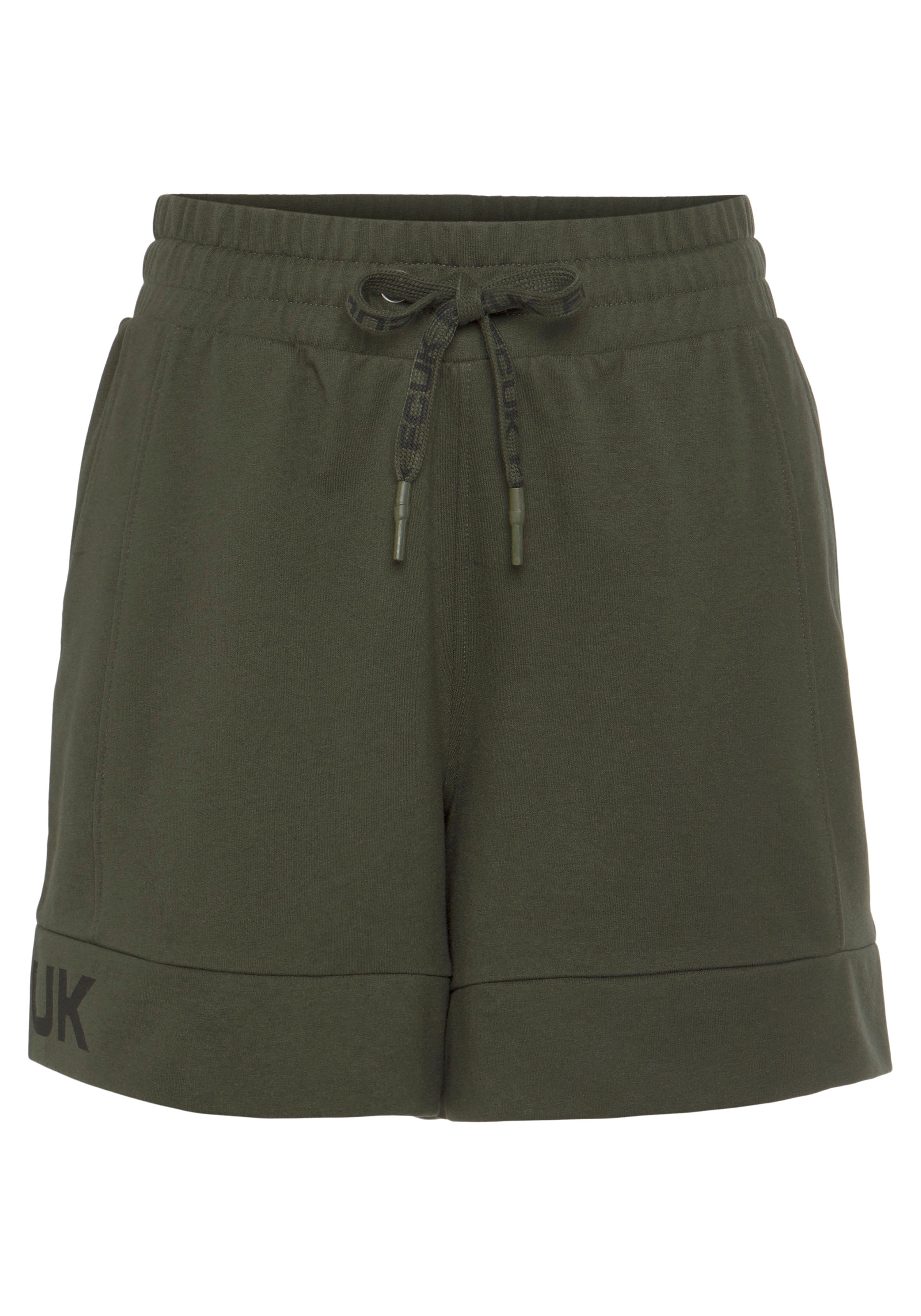 FCUK Sweatshorts, mit Längsteilungsnaht und Logoschriftzug, Loungewear