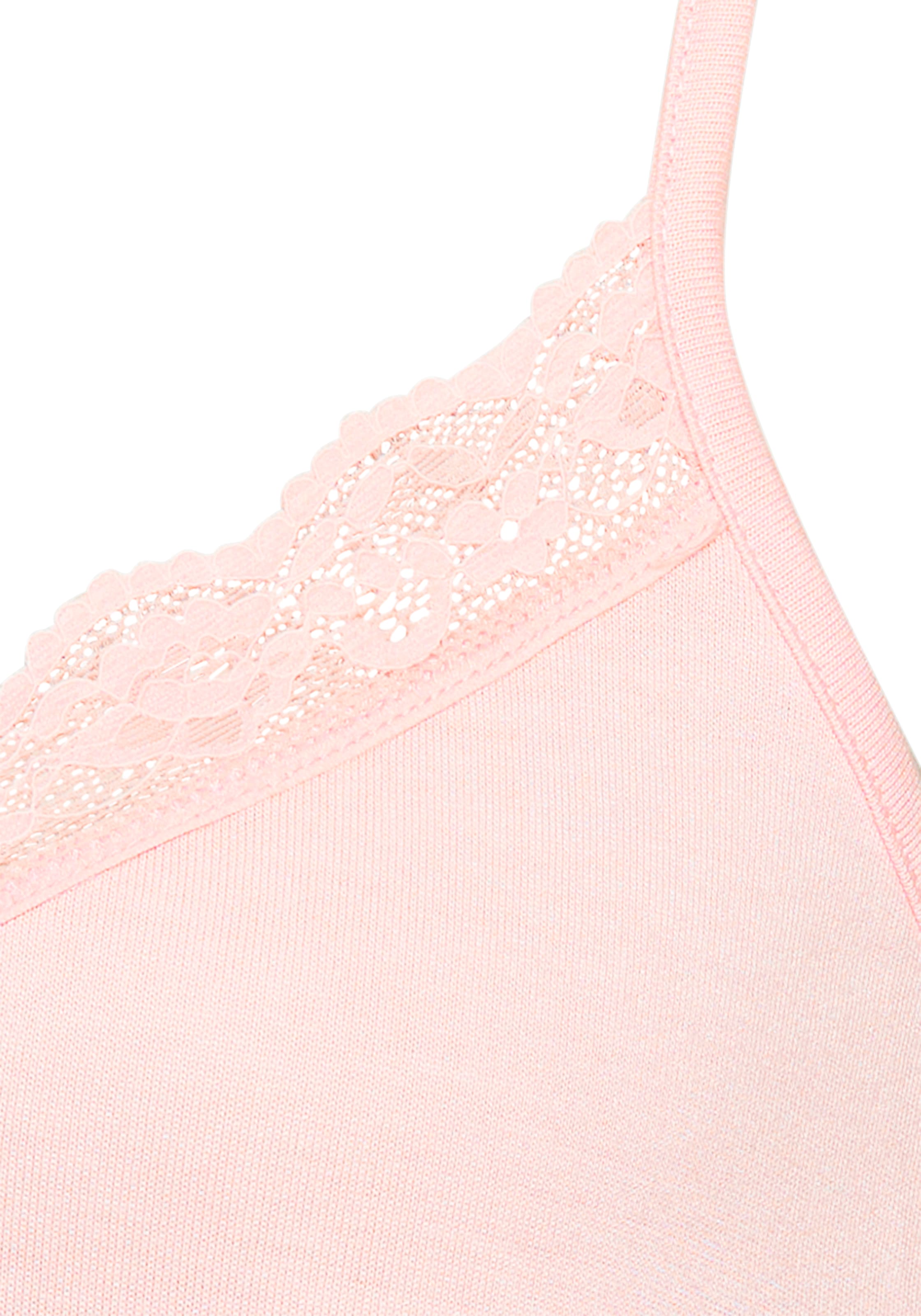 LASCANA Pyjamaoberteil mit Spitze am V-Ausschnitt