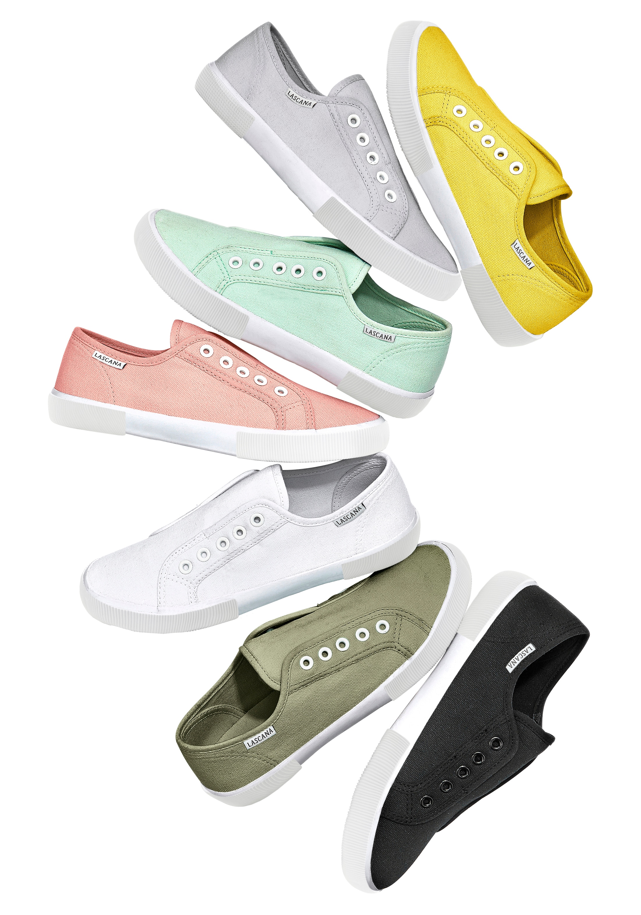 LASCANA Sneaker, Slipper, Halbschuh bequem zum Reinschlüpfen VEGAN