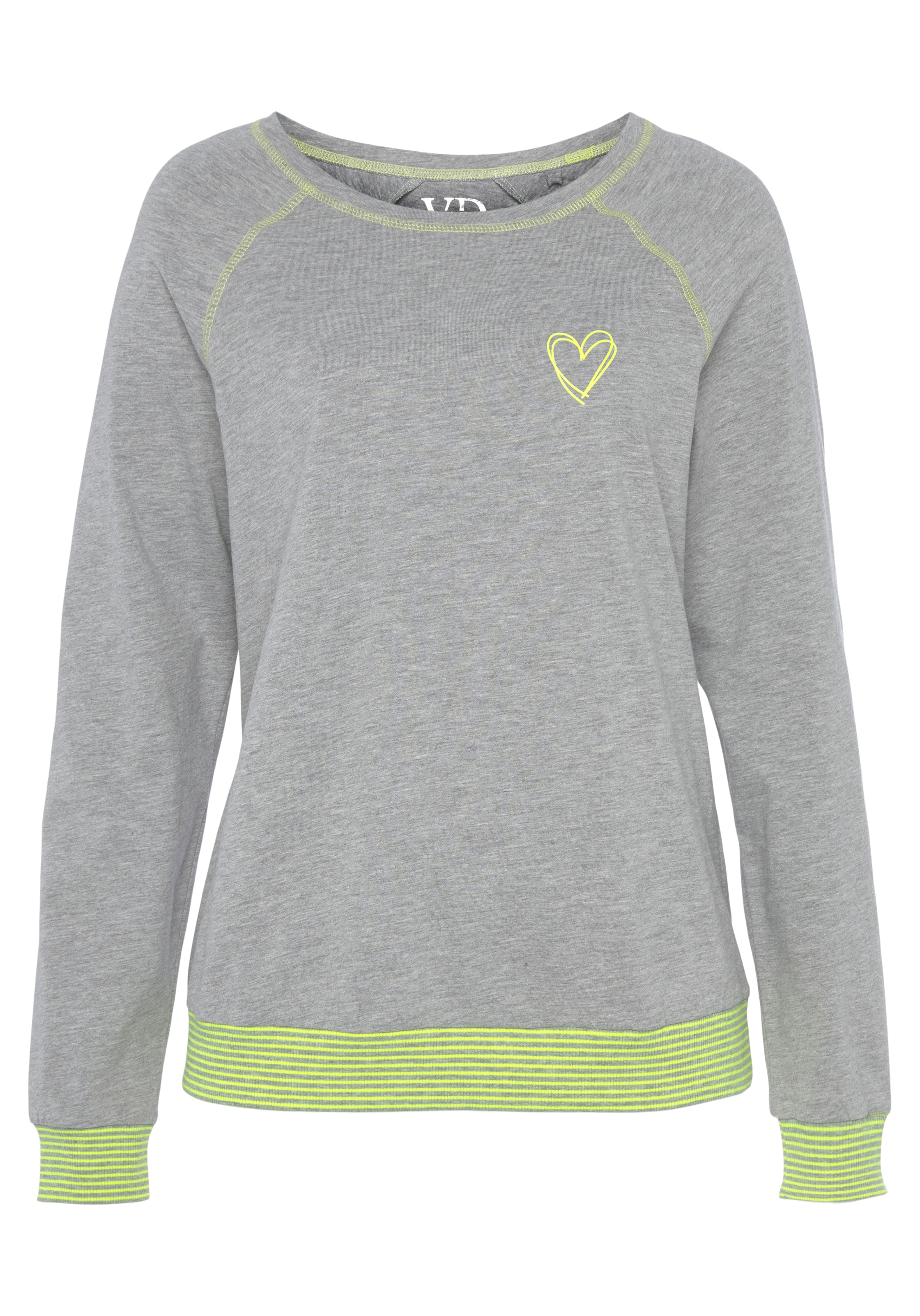 Vivance Dreams Pyjama 2 Stk. tlg., mit dekorativen Flatlock-Nähten in Neonfarben