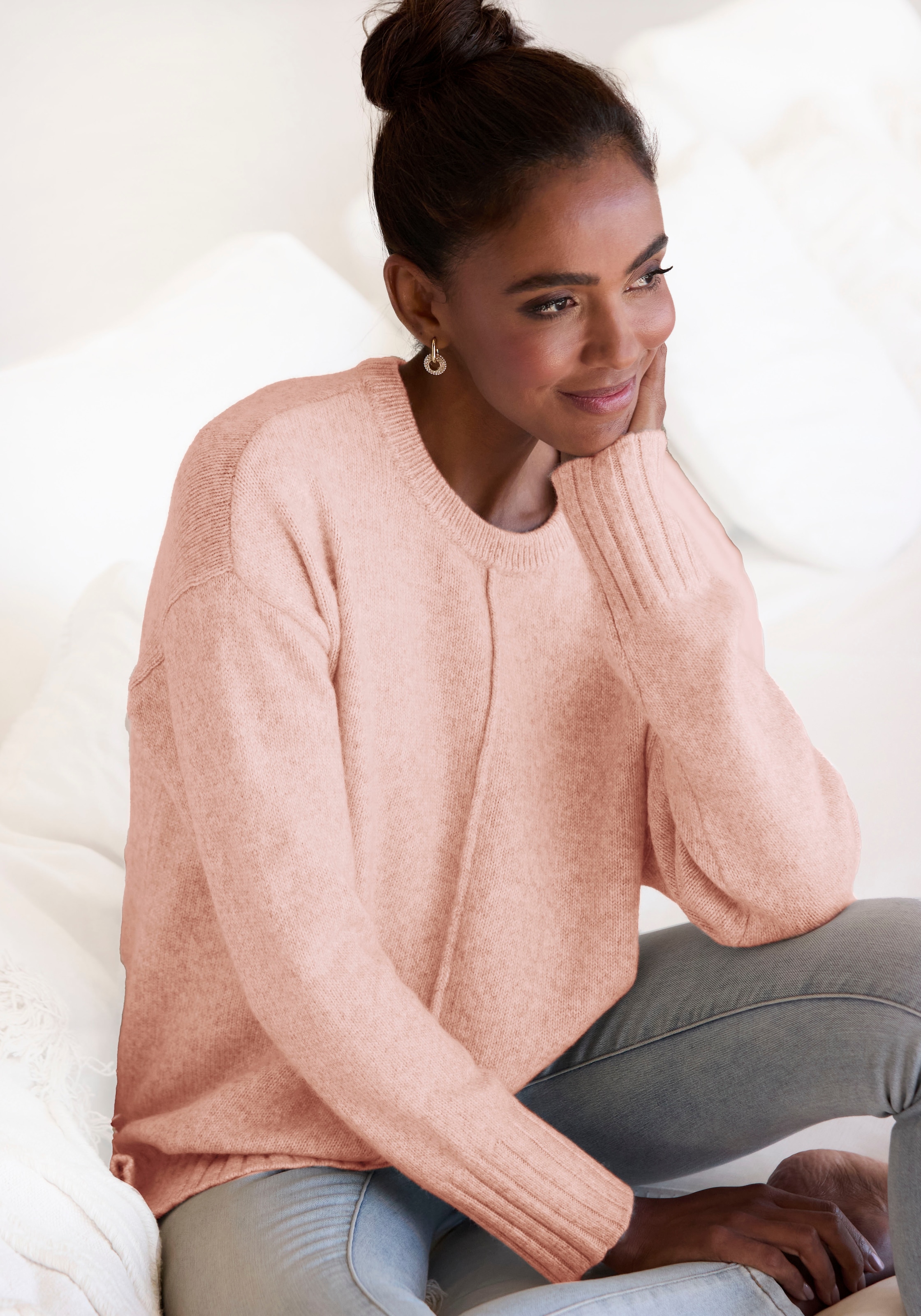 LASCANA Rundhalspullover, aus supersofter Strickqualität, Basic