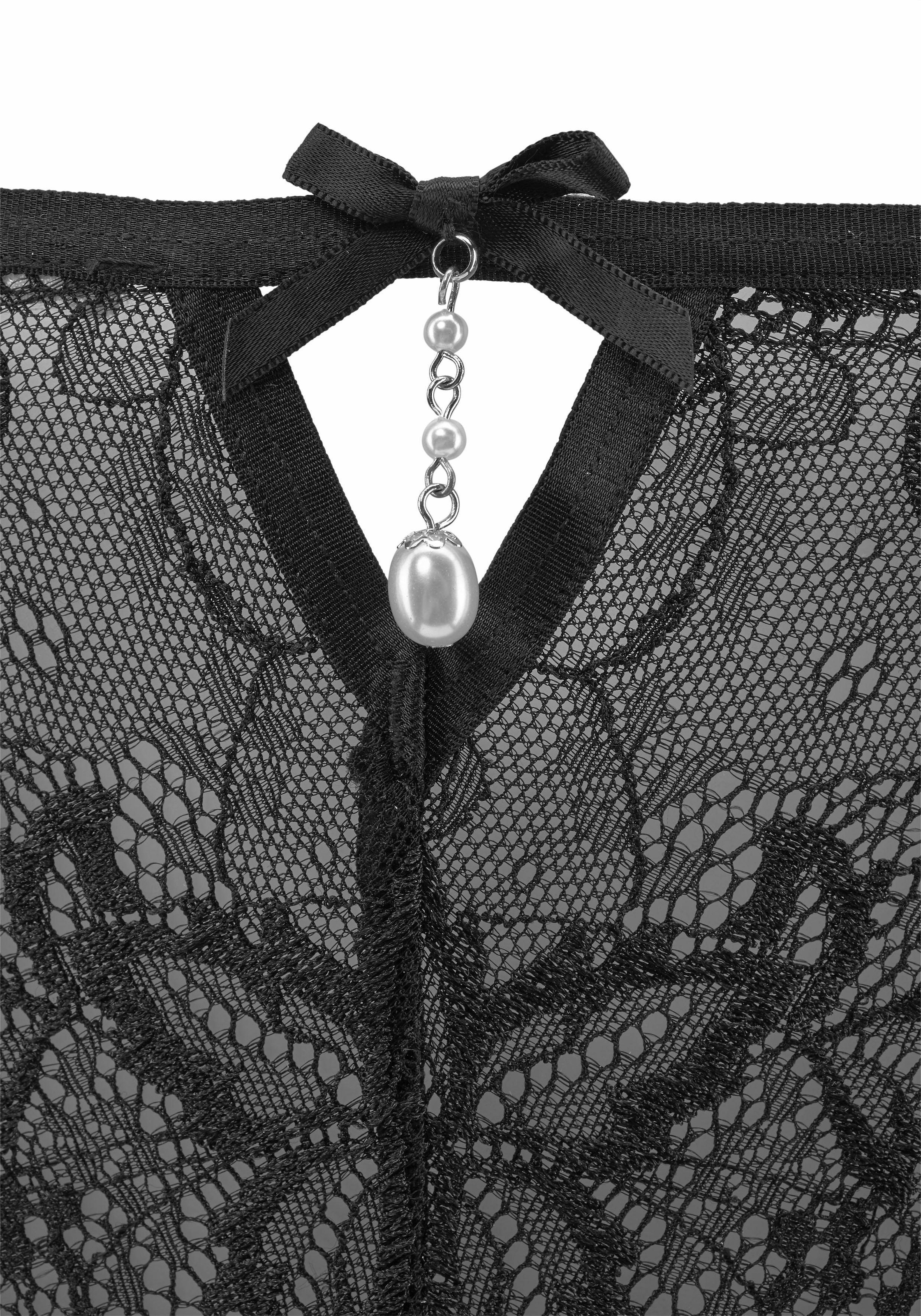LASCANA Rioslip, mit femininen Perlendetails